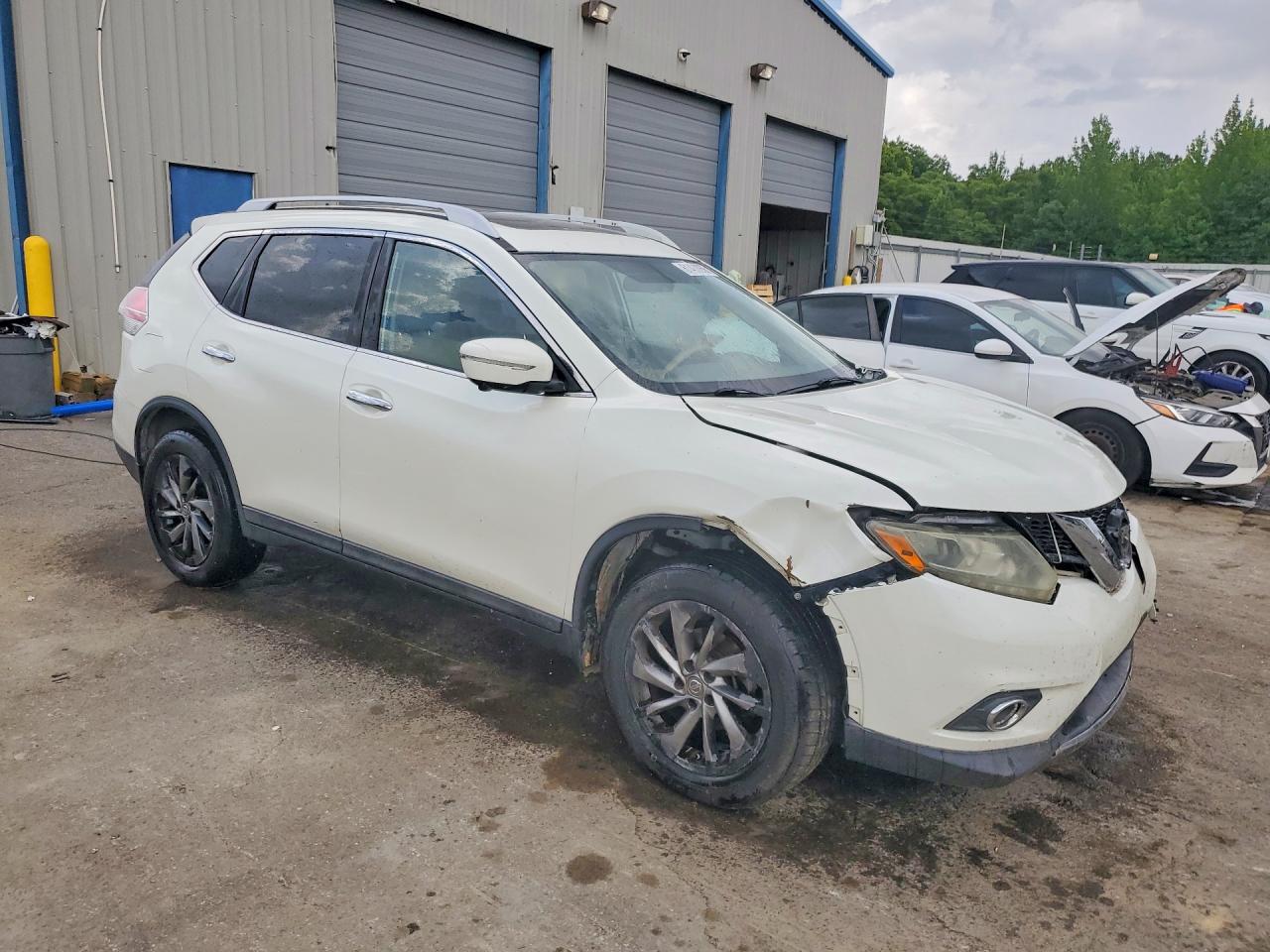 2015 Nissan Rogue Sl Белый vin: 5N1AT2MV9FC833344