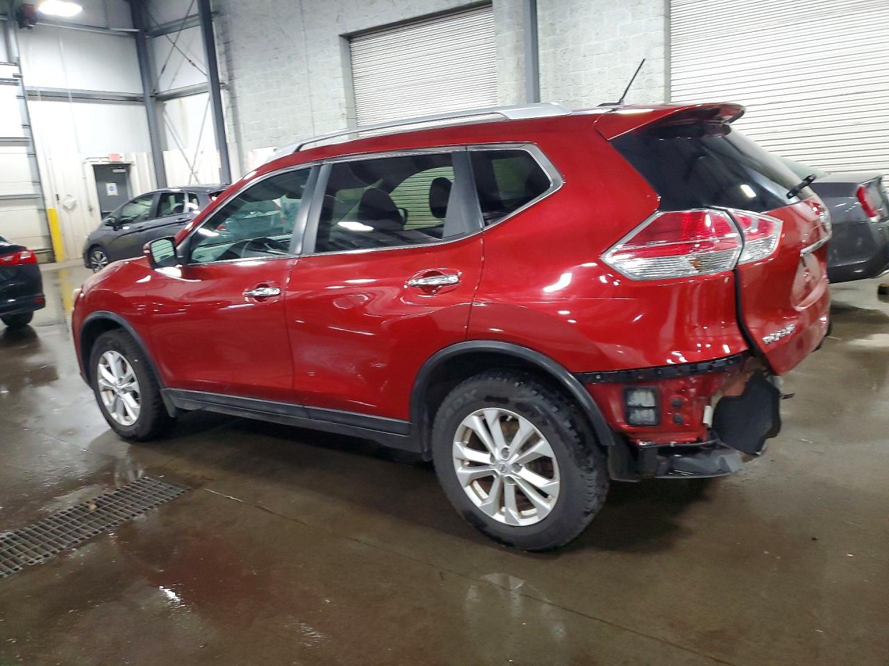 2015 Nissan Rogue Sv Red vin: 5N1AT2MV9FC838558