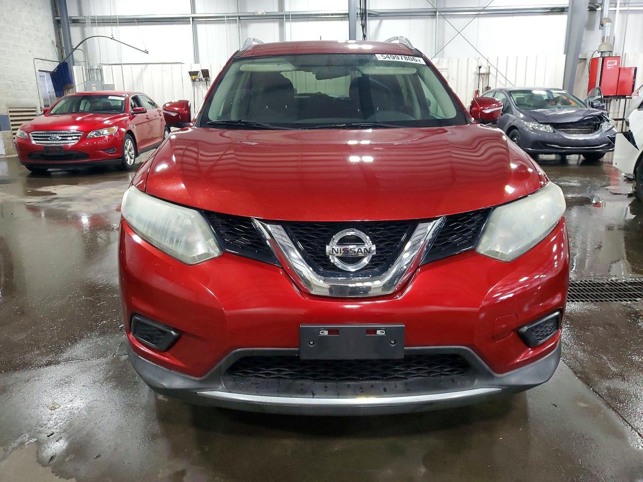 2015 Nissan Rogue Sv Red vin: 5N1AT2MV9FC838558