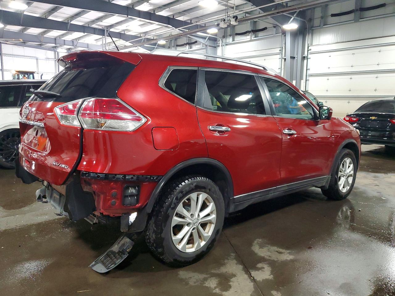 2015 Nissan Rogue Sv Red vin: 5N1AT2MV9FC838558