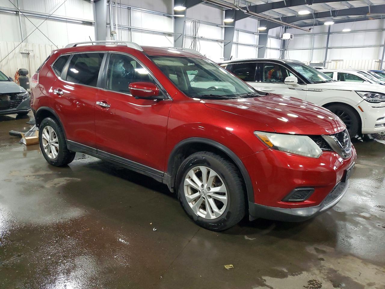 2015 Nissan Rogue Sv Red vin: 5N1AT2MV9FC838558