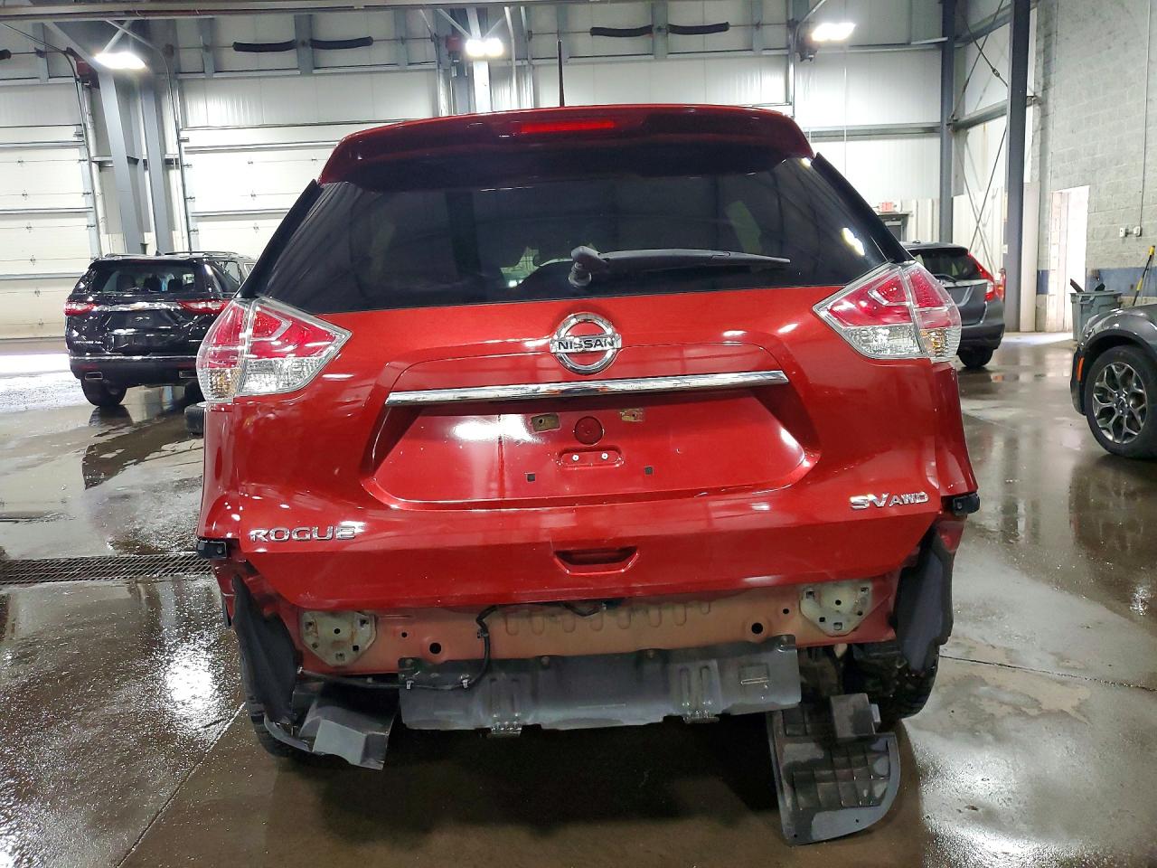2015 Nissan Rogue Sv Red vin: 5N1AT2MV9FC838558