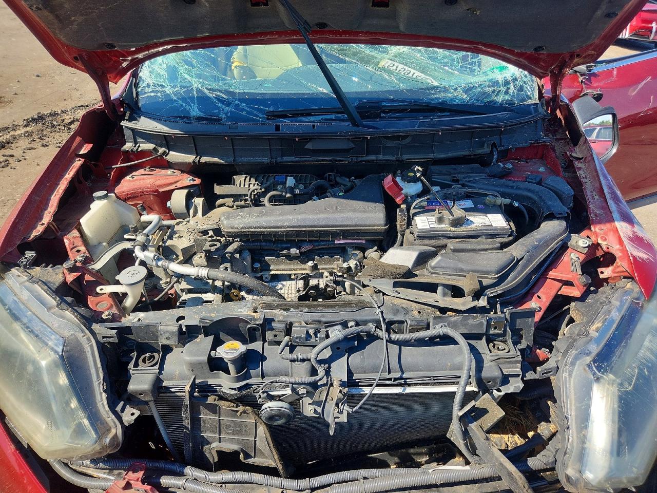 2015 Nissan Rogue Sv Red vin: 5N1AT2MV9FC839533