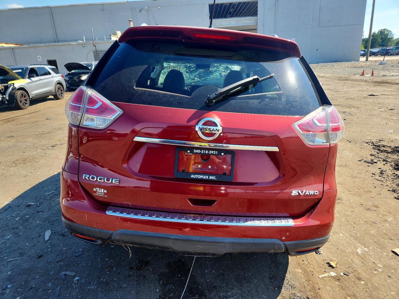 2015 Nissan Rogue Sv Red vin: 5N1AT2MV9FC839533