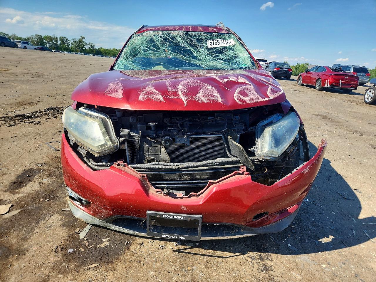 2015 Nissan Rogue Sv Red vin: 5N1AT2MV9FC839533