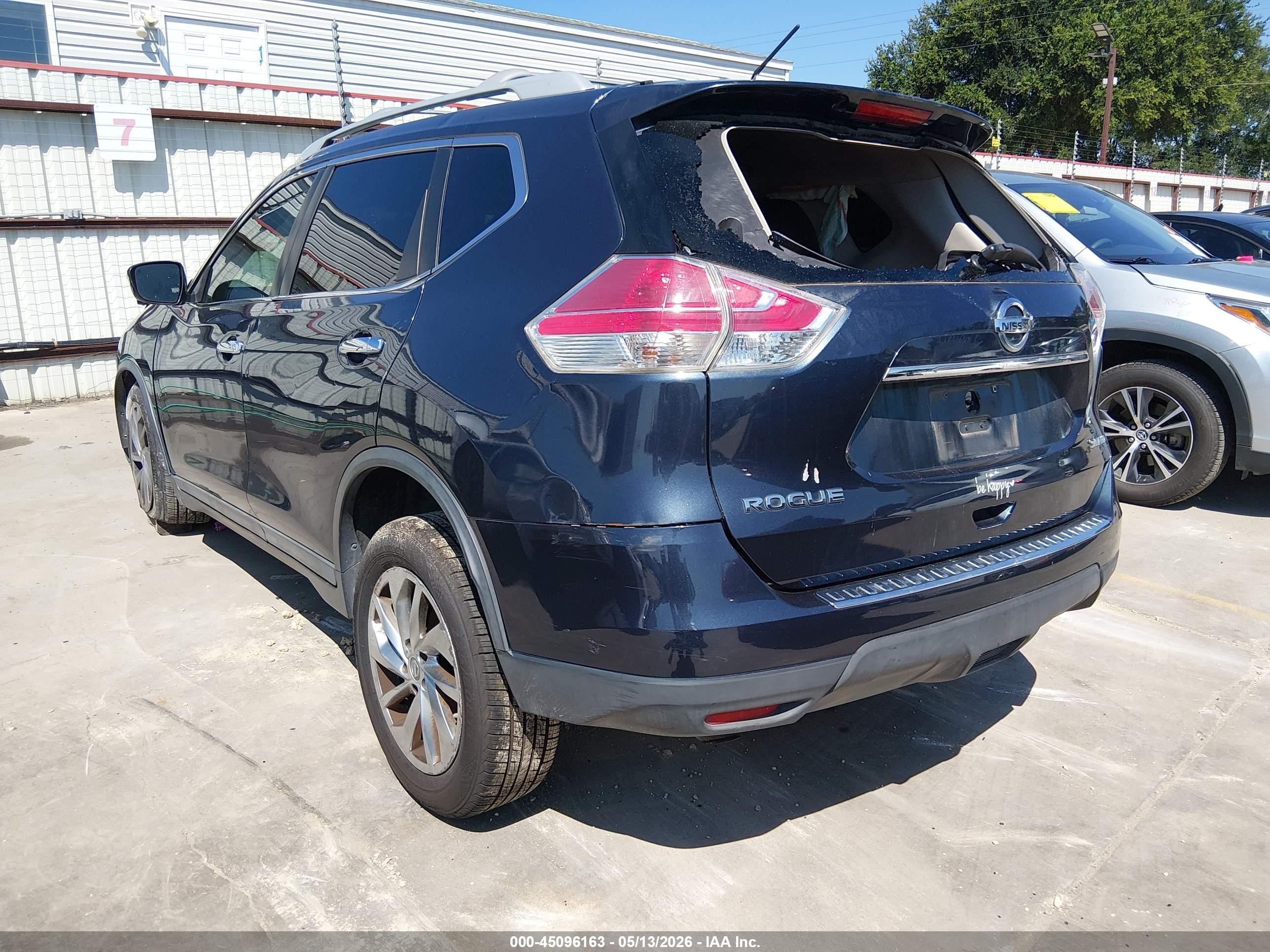 2015 Nissan Rogue Sl Navy vin: 5N1AT2MV9FC840052