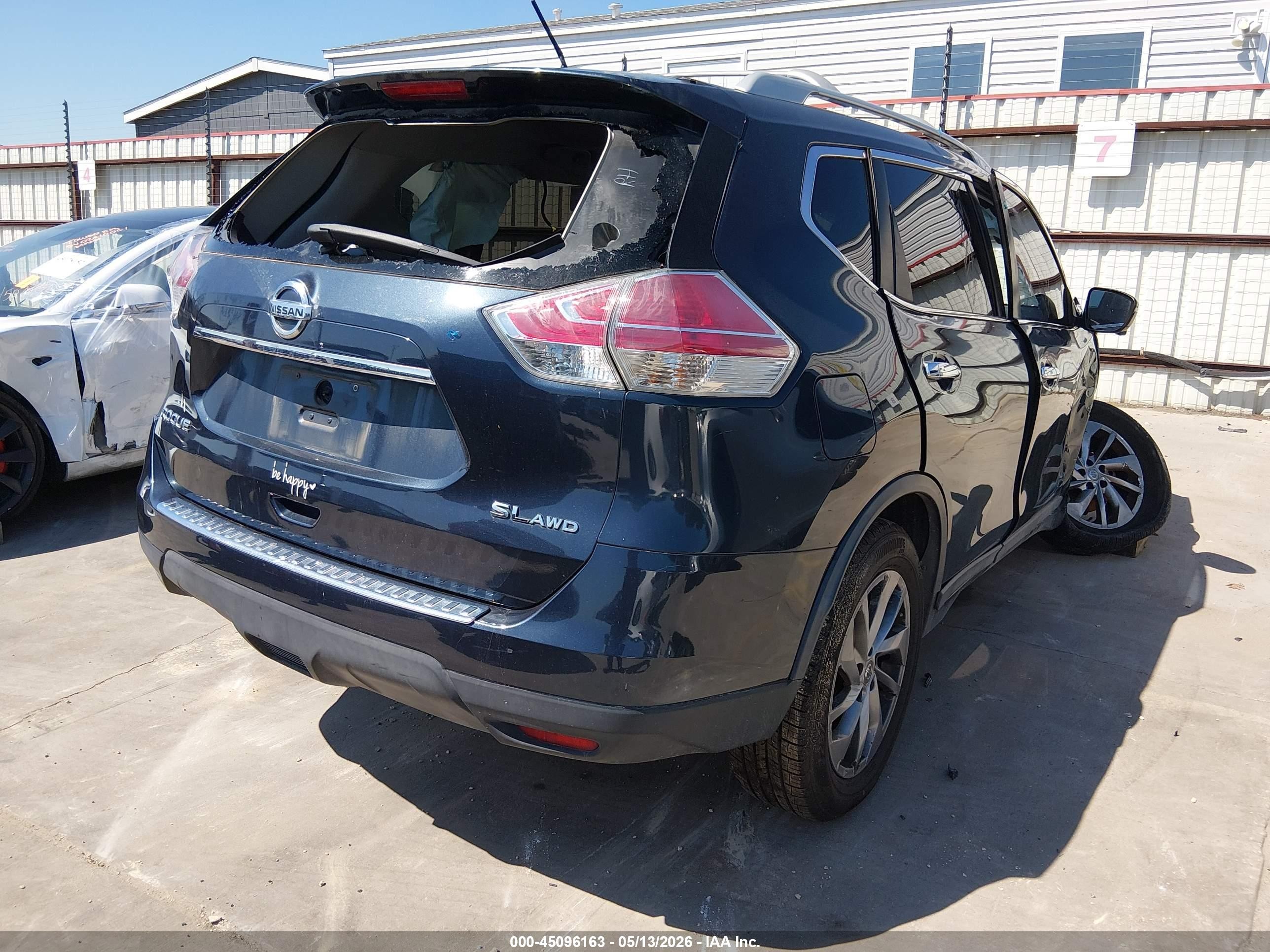 2015 Nissan Rogue Sl Navy vin: 5N1AT2MV9FC840052