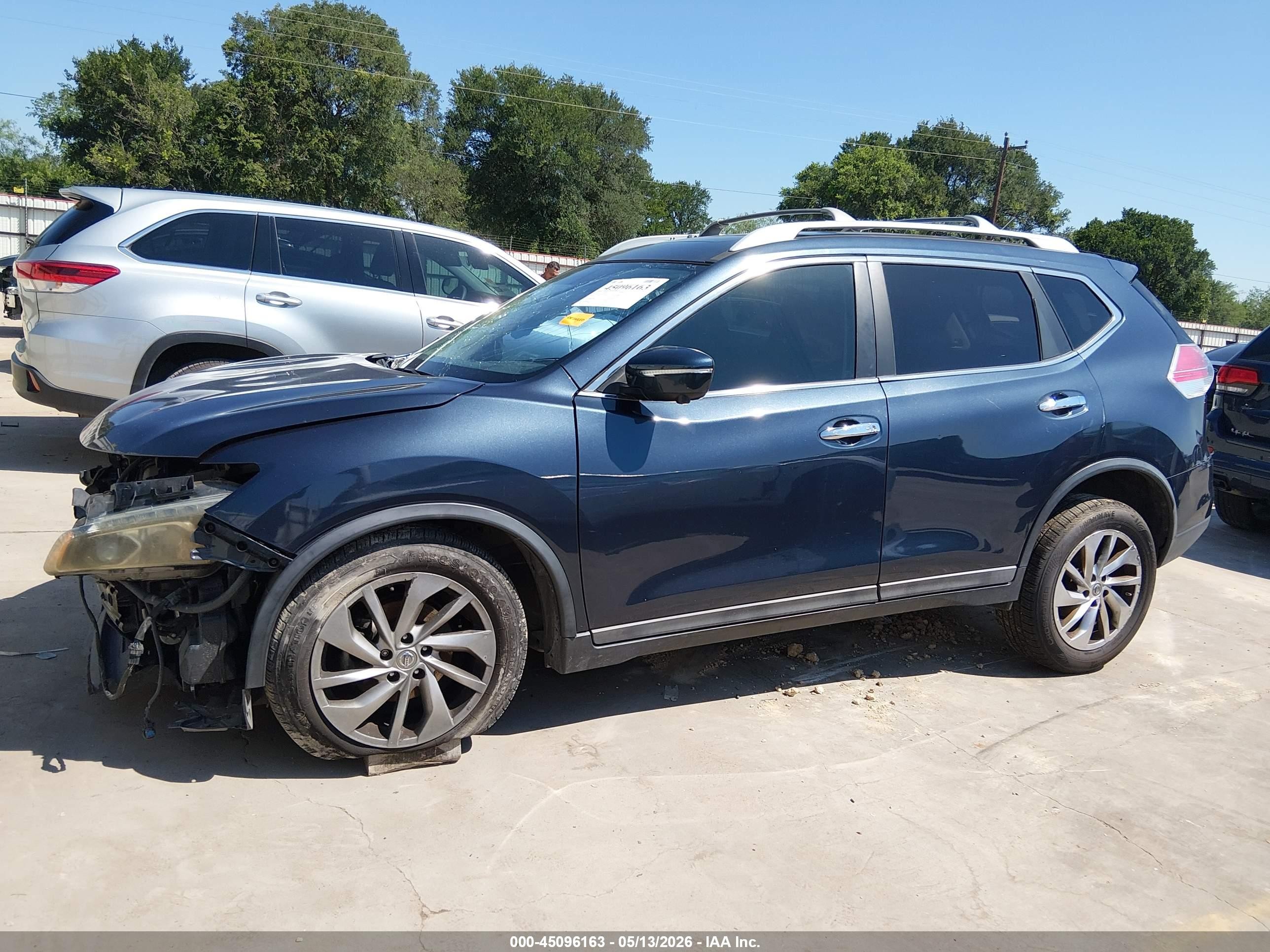 2015 Nissan Rogue Sl Navy vin: 5N1AT2MV9FC840052