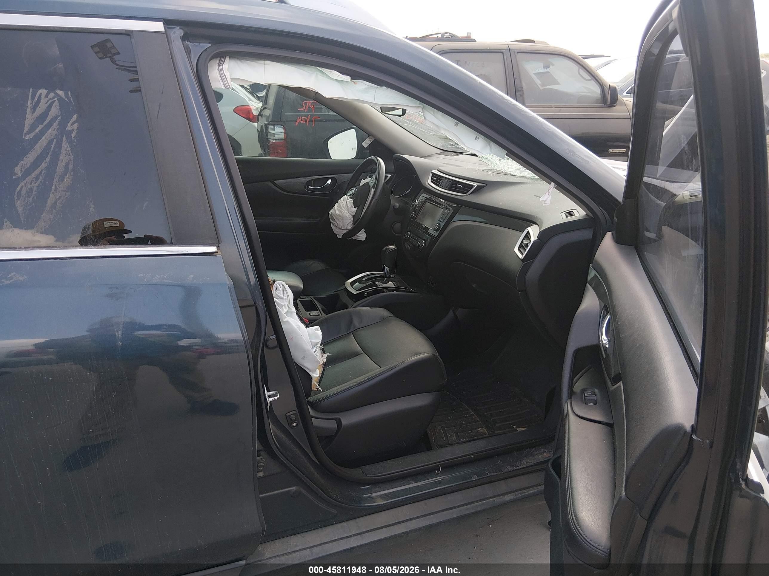 2015 Nissan Rogue Sl Navy vin: 5N1AT2MV9FC840052