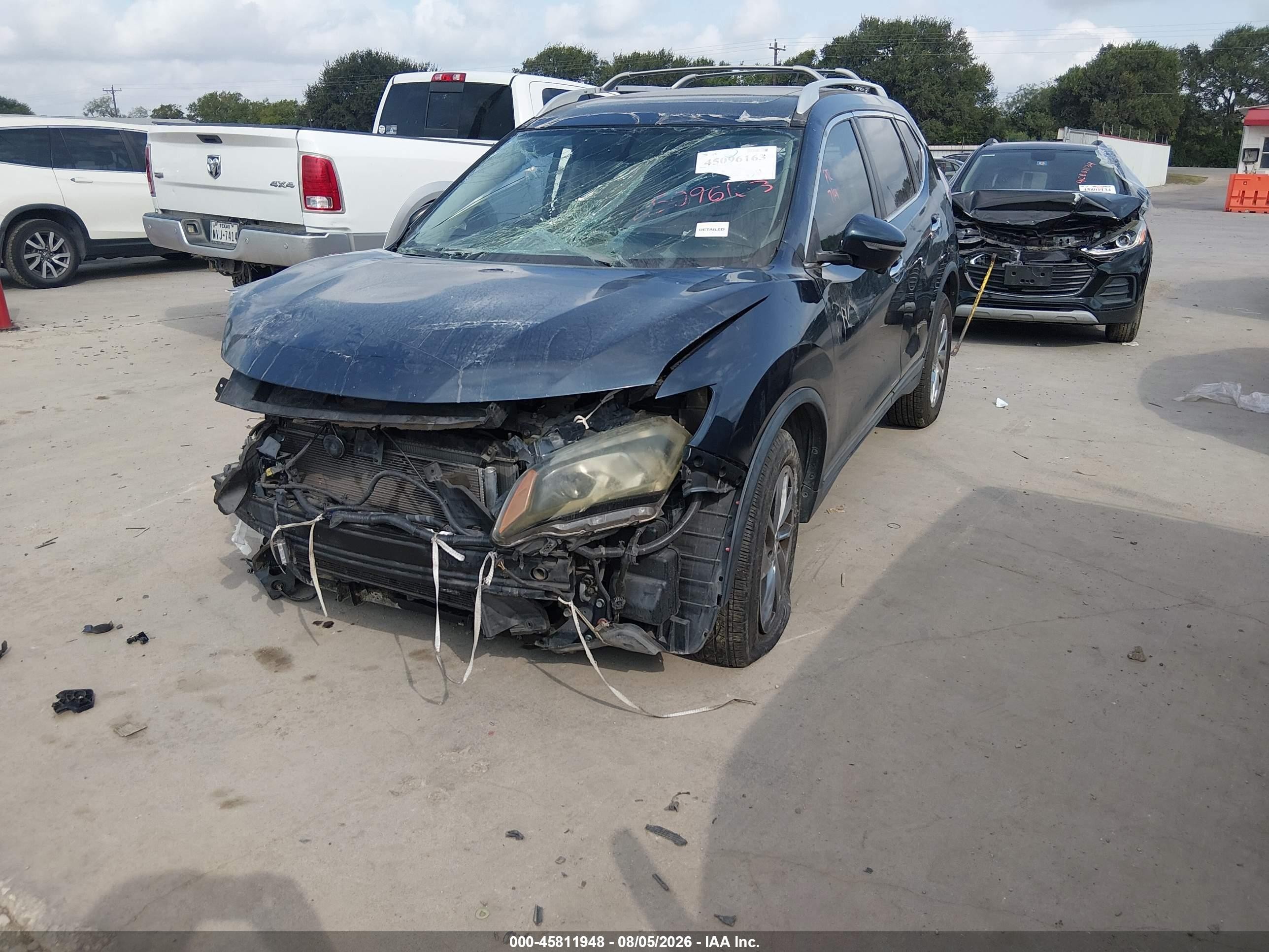 2015 Nissan Rogue Sl Navy vin: 5N1AT2MV9FC840052