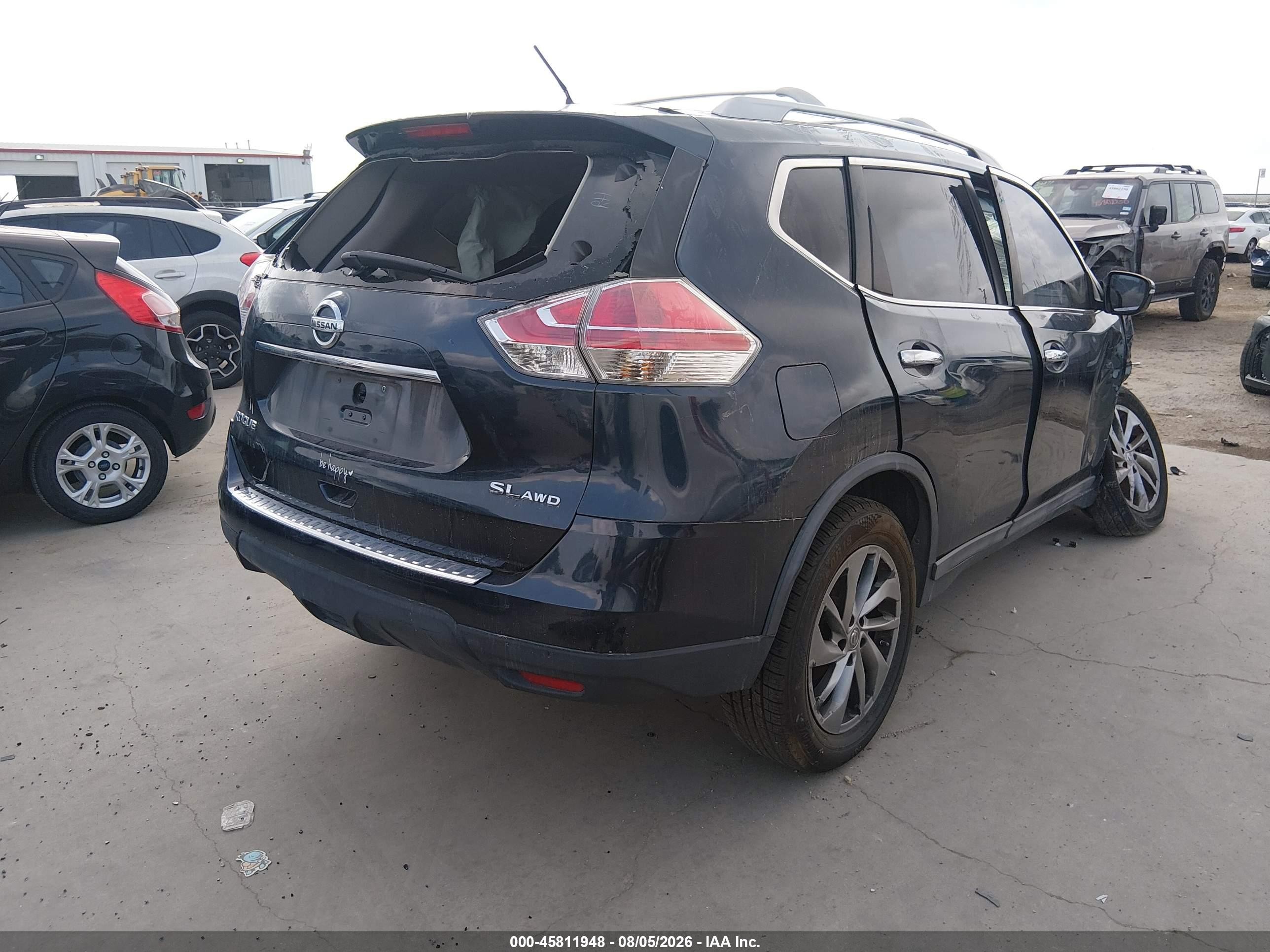 2015 Nissan Rogue Sl Navy vin: 5N1AT2MV9FC840052