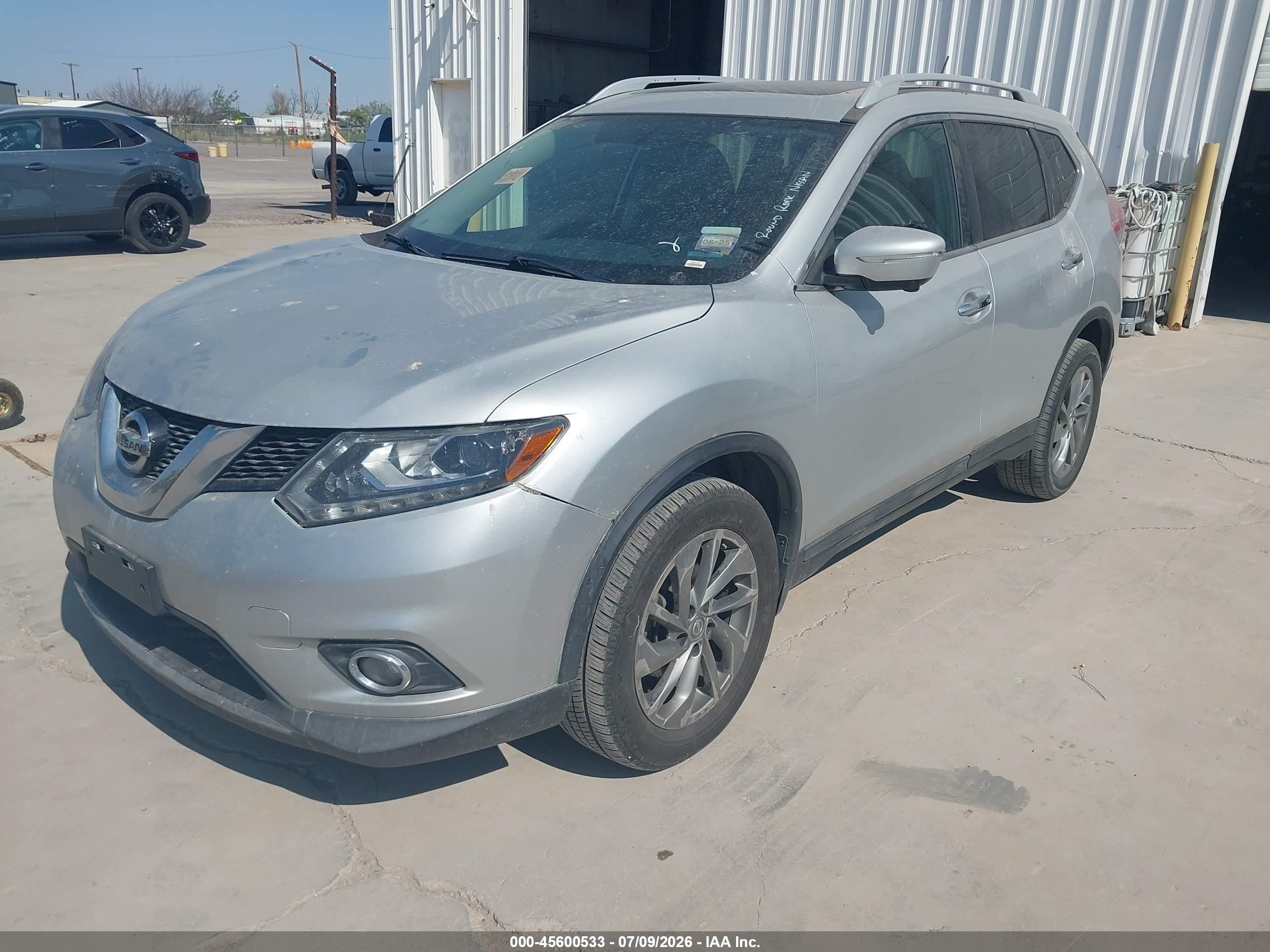 2015 Nissan Rogue Sl Silver vin: 5N1AT2MV9FC862097