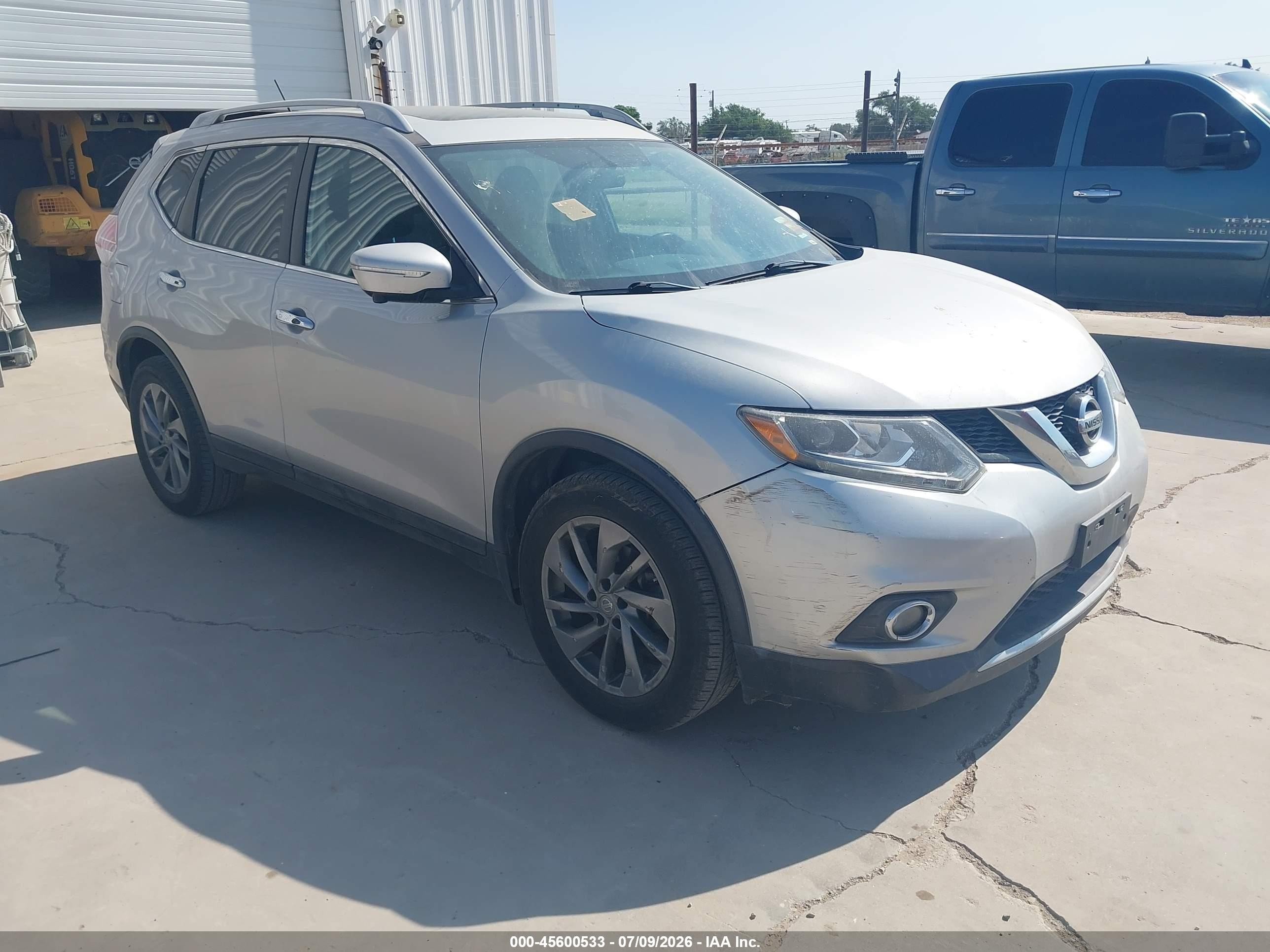 2015 Nissan Rogue Sl Silver vin: 5N1AT2MV9FC862097