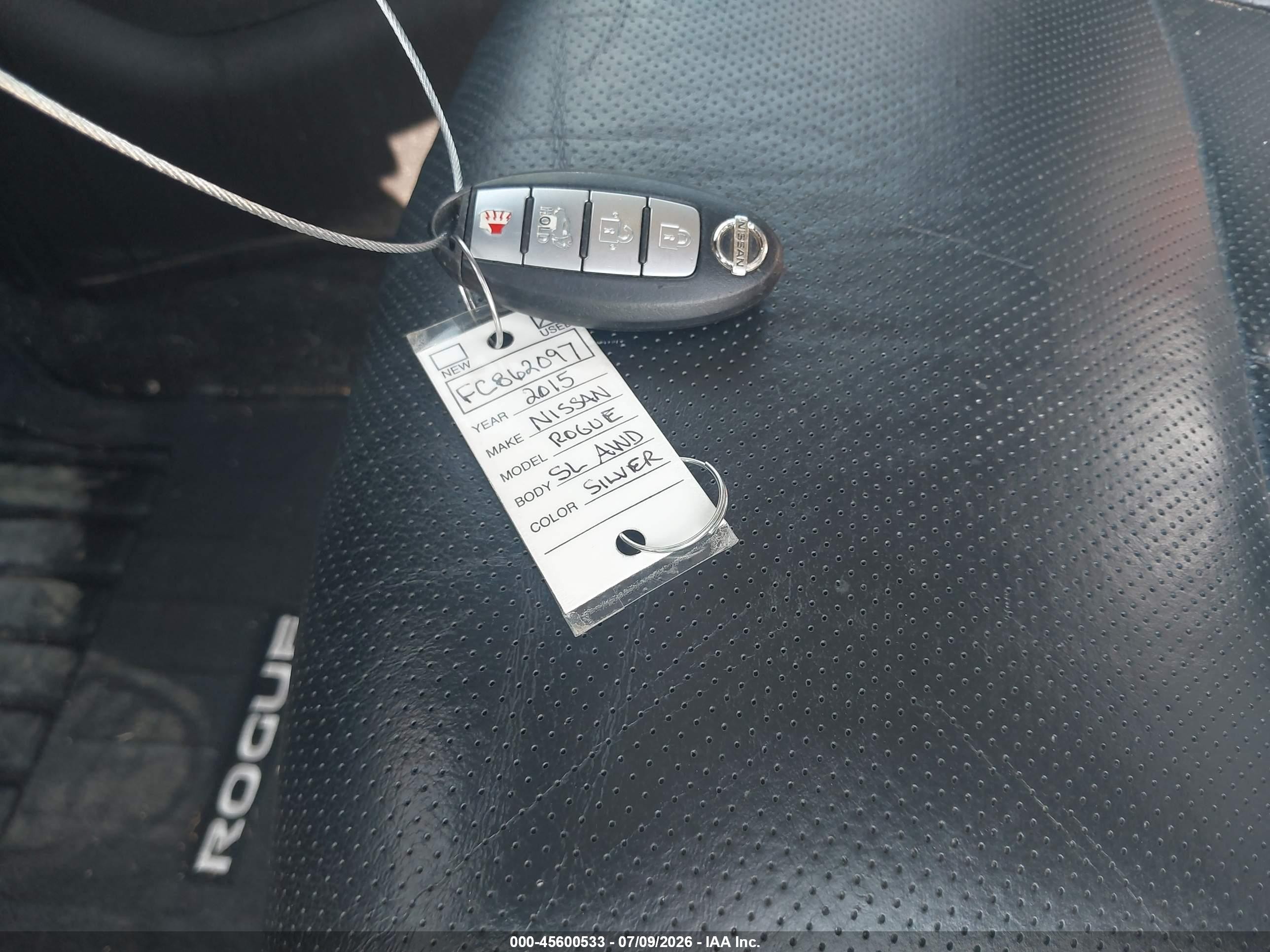 2015 Nissan Rogue Sl Silver vin: 5N1AT2MV9FC862097