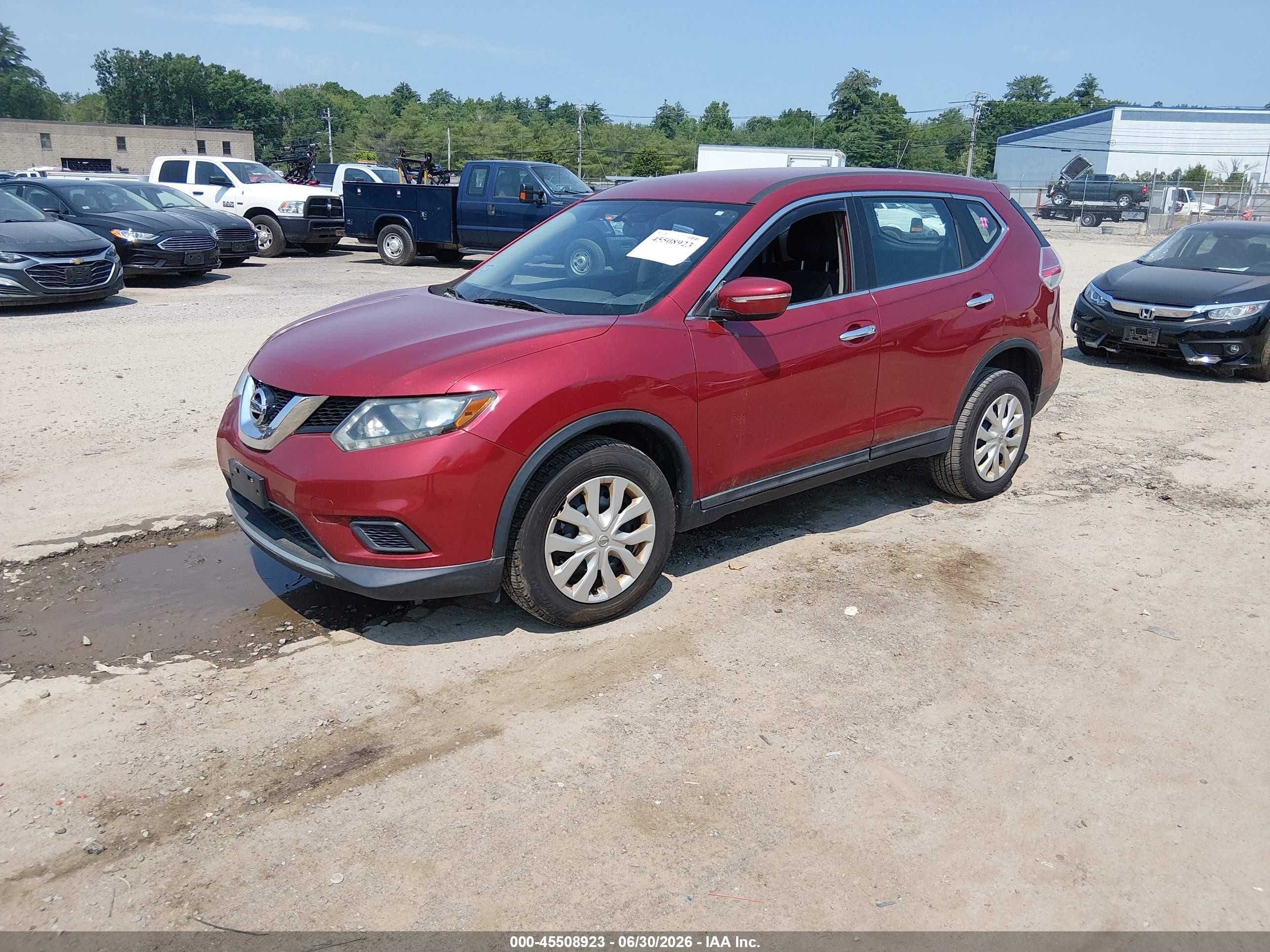 2015 Nissan Rogue S/sl/sv Red vin: 5N1AT2MV9FC864450