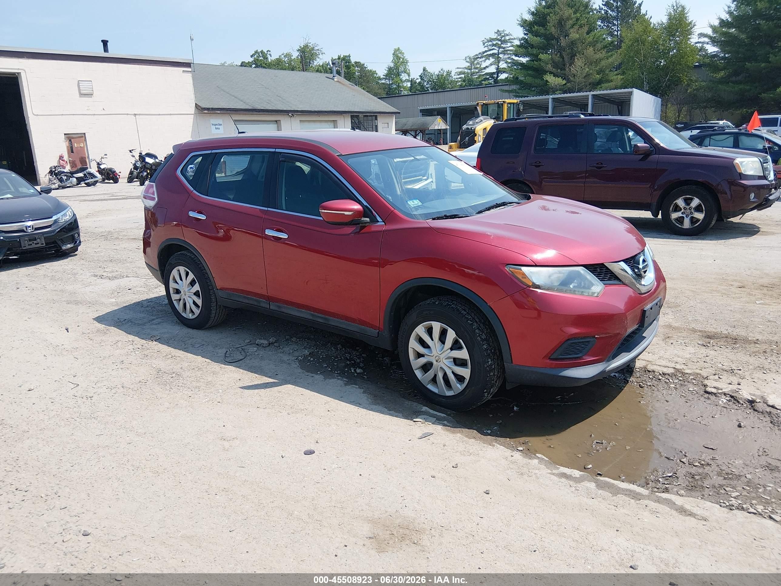 2015 Nissan Rogue S/sl/sv Red vin: 5N1AT2MV9FC864450