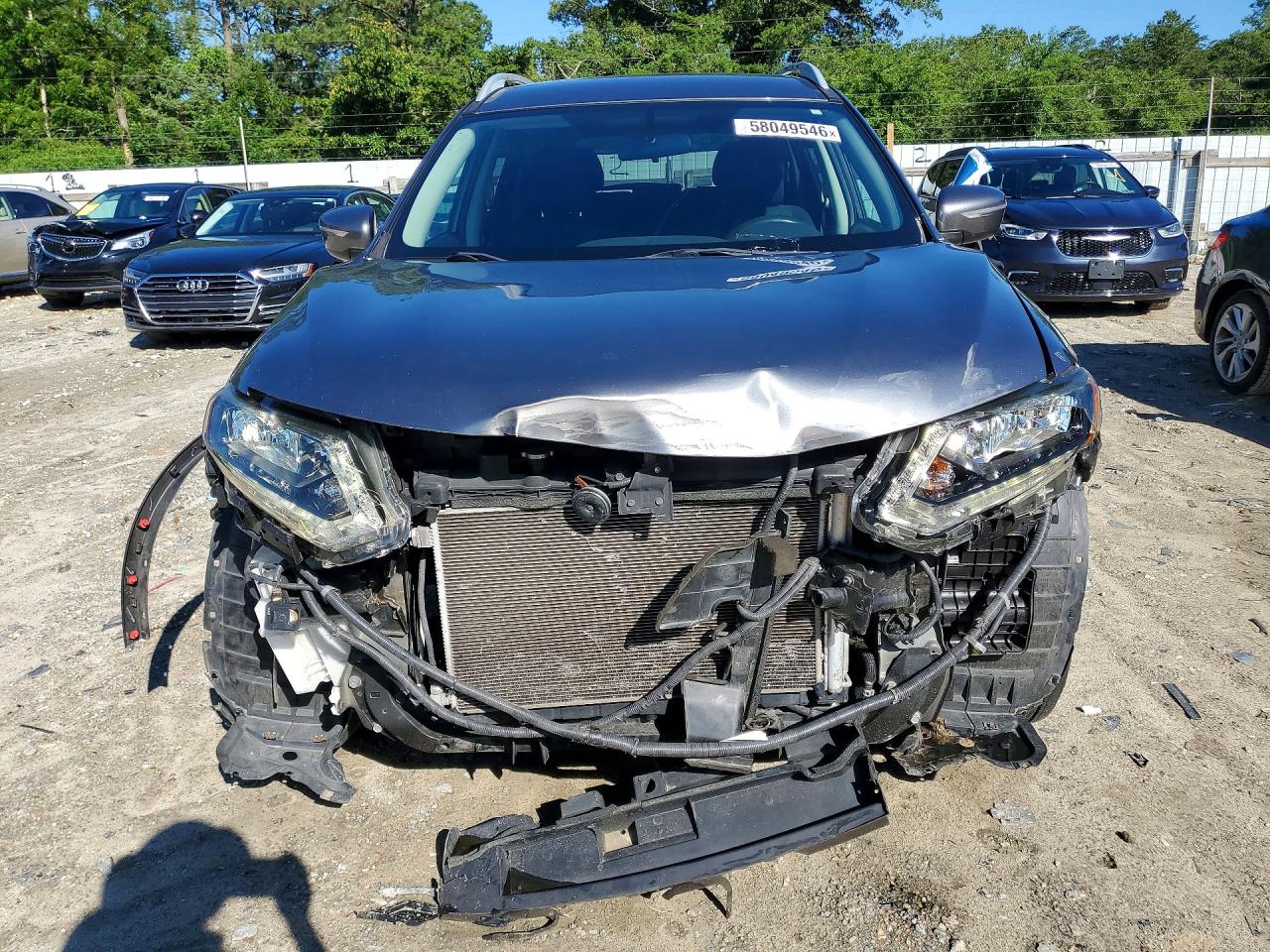 2015 Nissan Rogue Sv Серый vin: 5N1AT2MV9FC872516