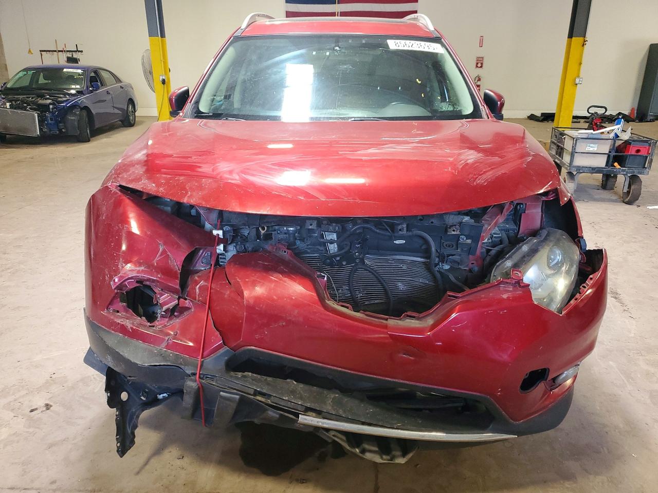2015 Nissan Rogue Sl Maroon vin: 5N1AT2MV9FC874086