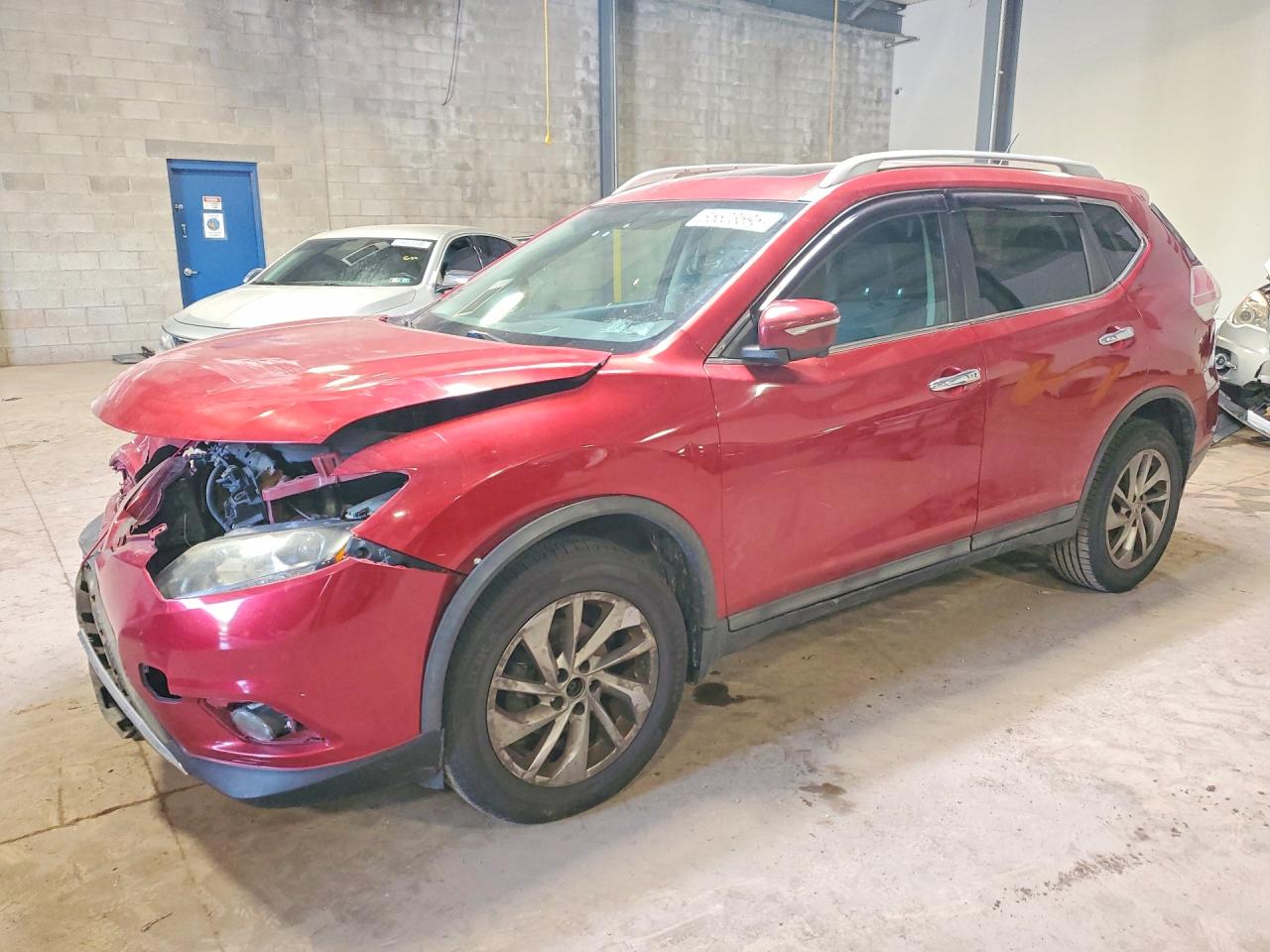 2015 Nissan Rogue Sl Maroon vin: 5N1AT2MV9FC874086