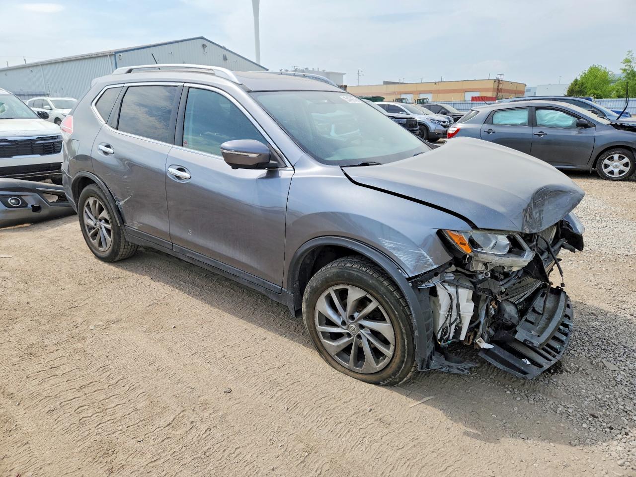 2015 Nissan Rogue S Gray vin: 5N1AT2MV9FC877229