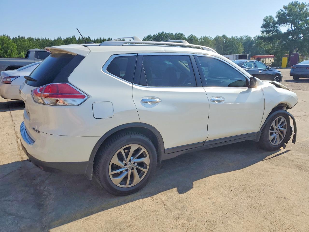 2015 Nissan Rogue Sl Белый vin: 5N1AT2MV9FC894628