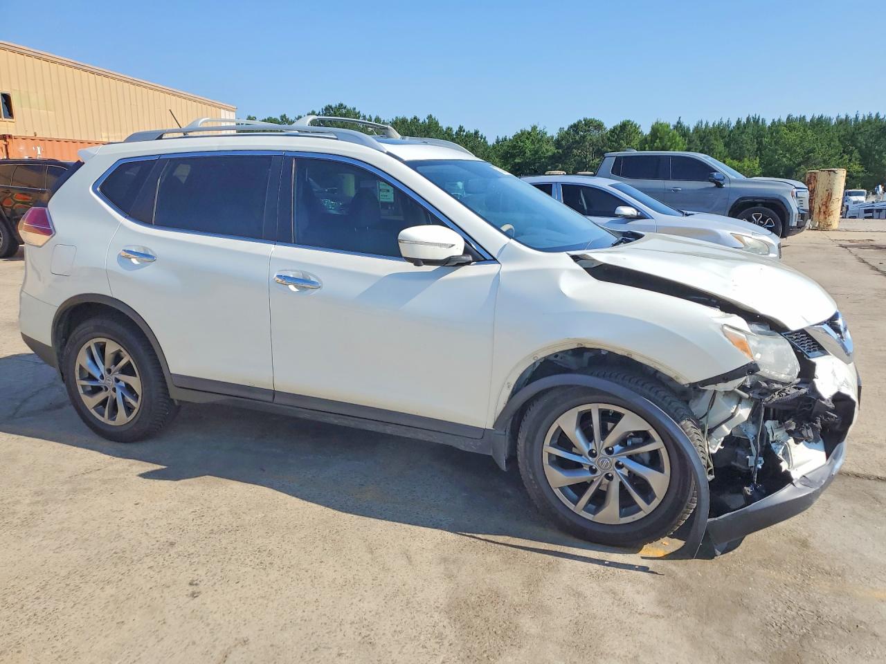 2015 Nissan Rogue Sl Белый vin: 5N1AT2MV9FC894628