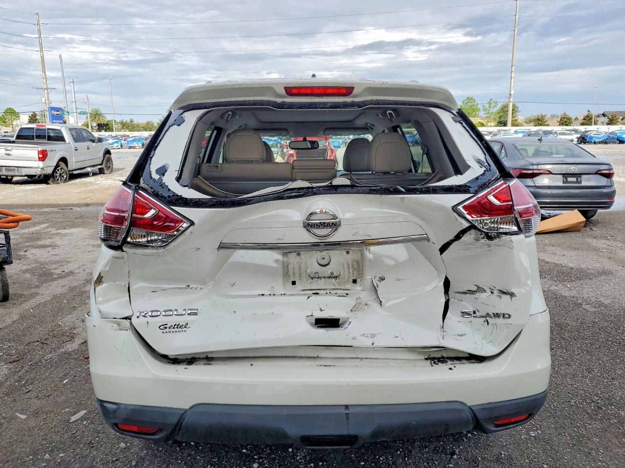 2015 Nissan Rogue Sl Белый vin: 5N1AT2MV9FC896007