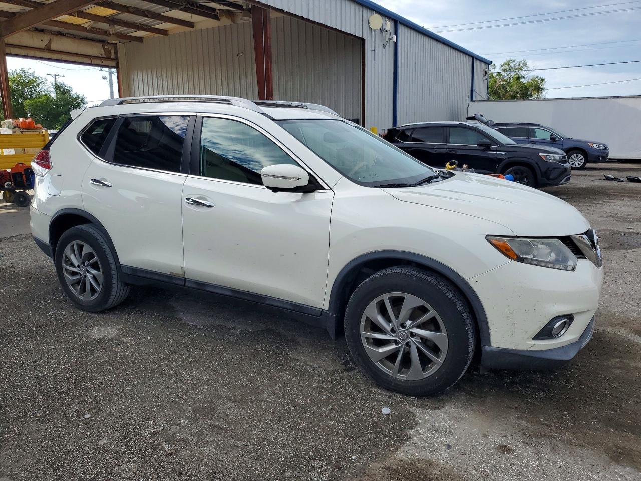 2015 Nissan Rogue Sl Белый vin: 5N1AT2MV9FC896007