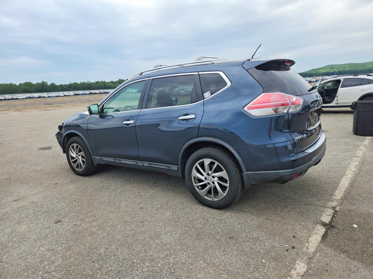 2015 Nissan Rogue Sl Синий vin: 5N1AT2MV9FC897156