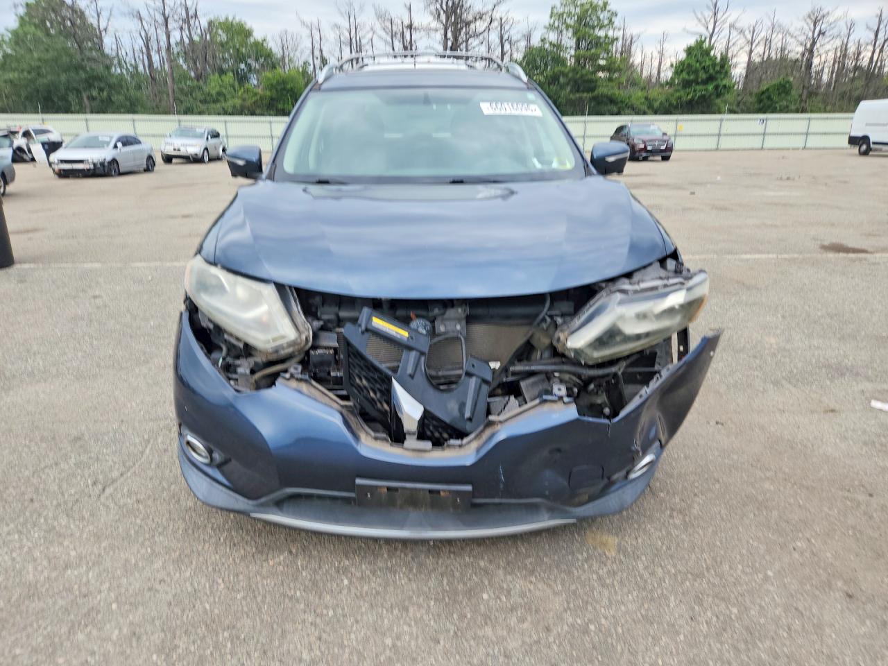 2015 Nissan Rogue Sl Синий vin: 5N1AT2MV9FC897156
