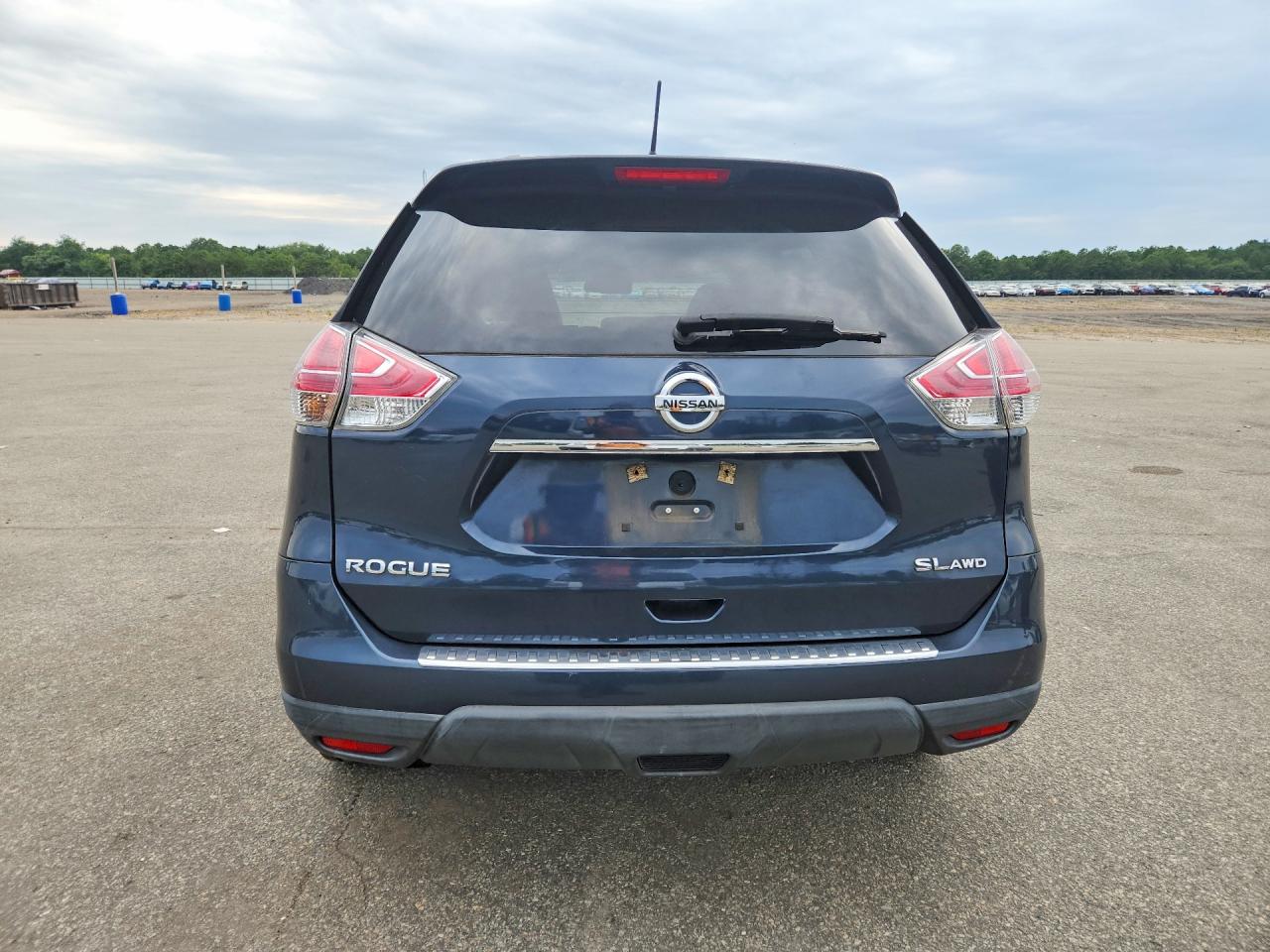 2015 Nissan Rogue Sl Синий vin: 5N1AT2MV9FC897156