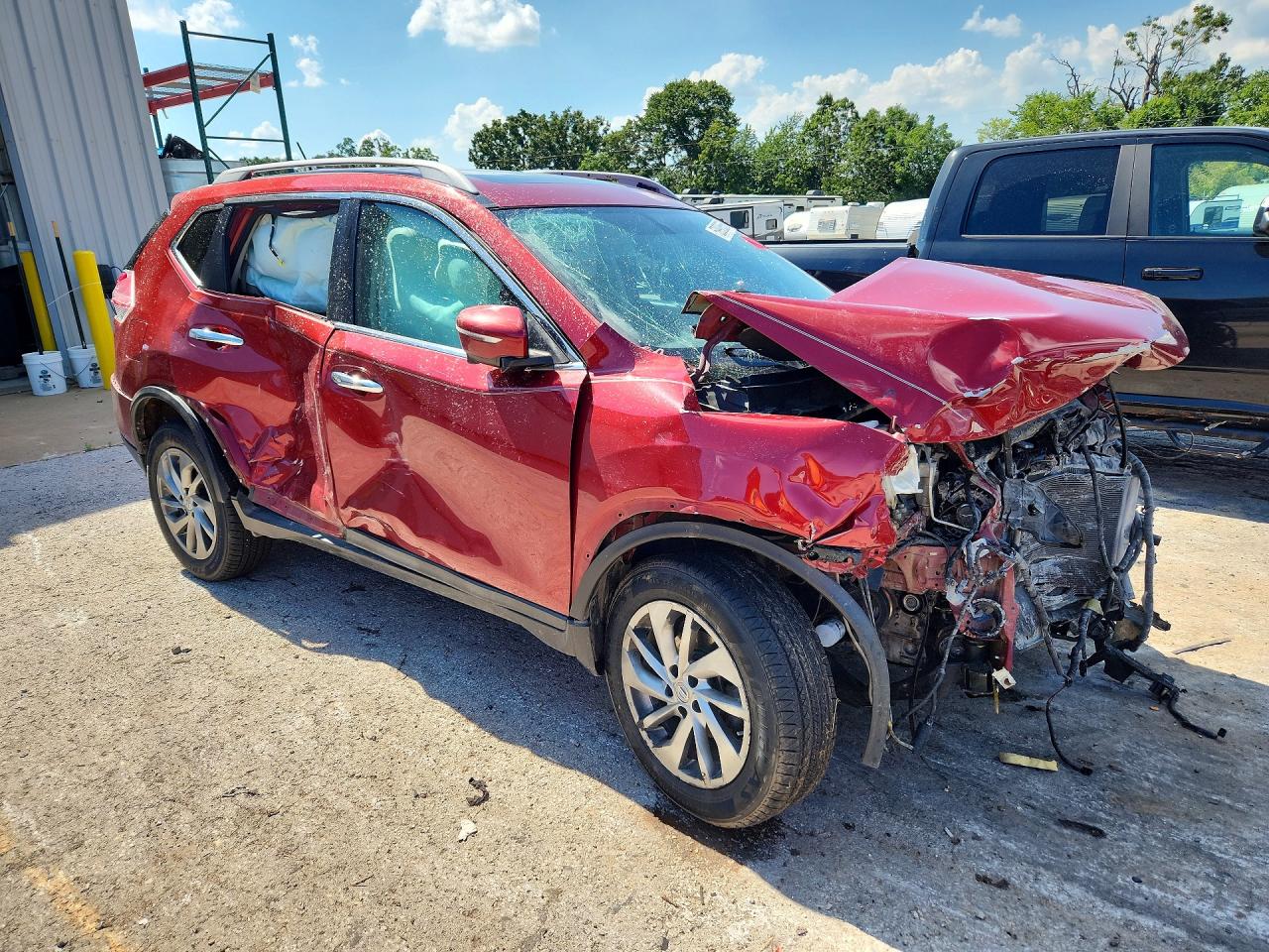 2015 Nissan Rogue Sl Red vin: 5N1AT2MV9FC900105