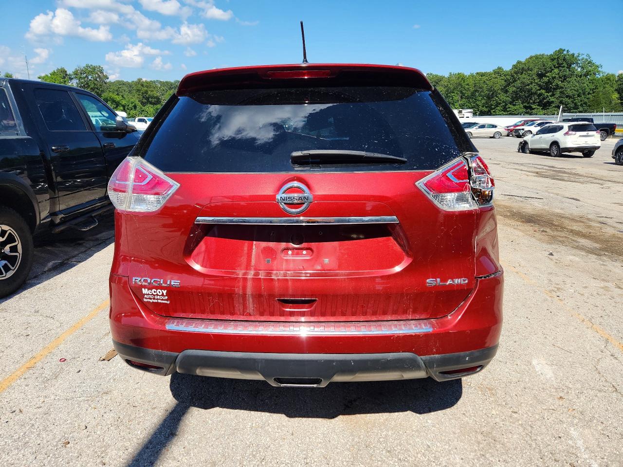2015 Nissan Rogue Sl Red vin: 5N1AT2MV9FC900105