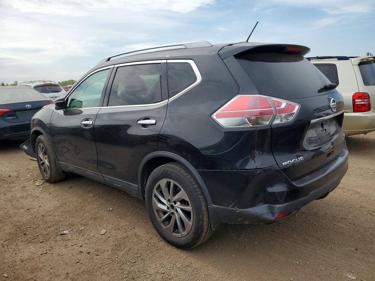 2015 Nissan Rogue Sl Black vin: 5N1AT2MV9FC901755