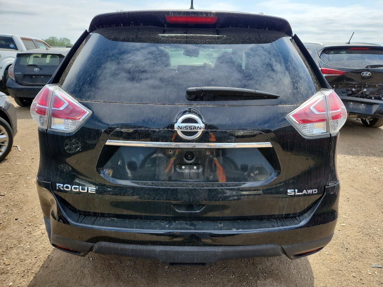 2015 Nissan Rogue Sl Black vin: 5N1AT2MV9FC901755