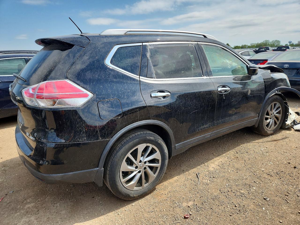 2015 Nissan Rogue Sl Black vin: 5N1AT2MV9FC901755