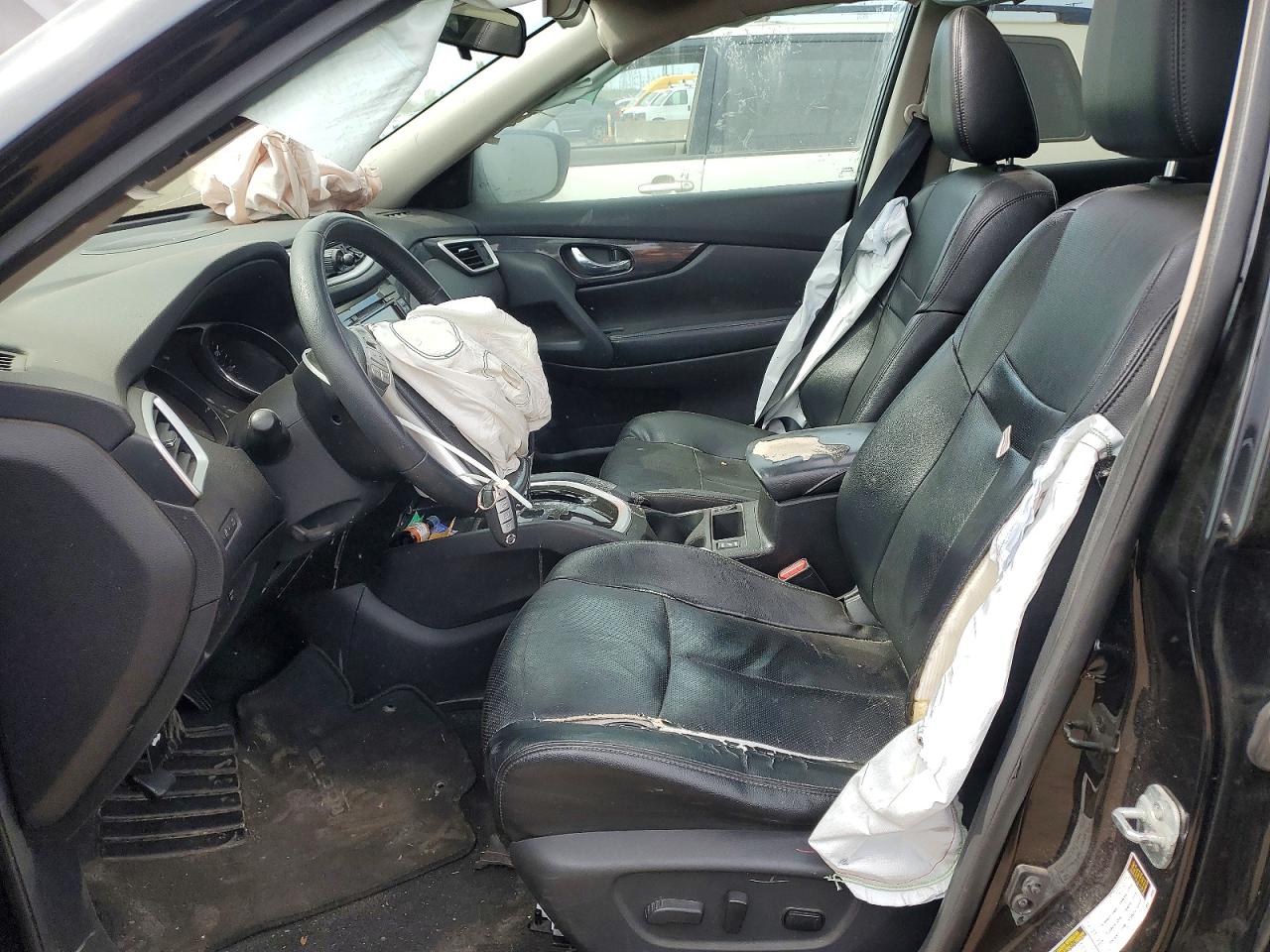 2015 Nissan Rogue Sl Black vin: 5N1AT2MV9FC901755