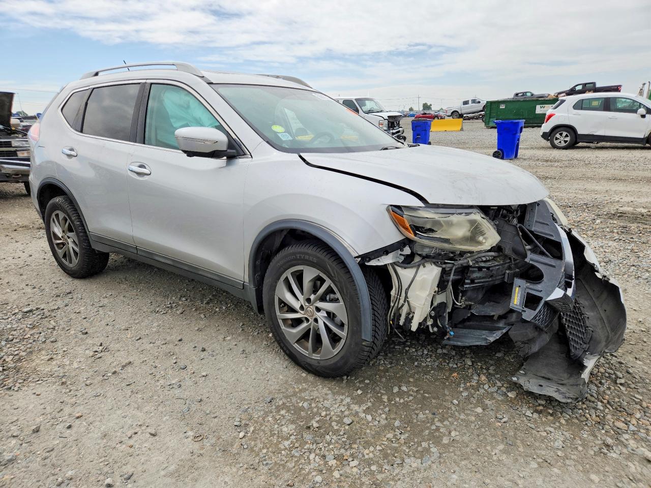 2015 Nissan Rogue Sl Silver vin: 5N1AT2MV9FC915400