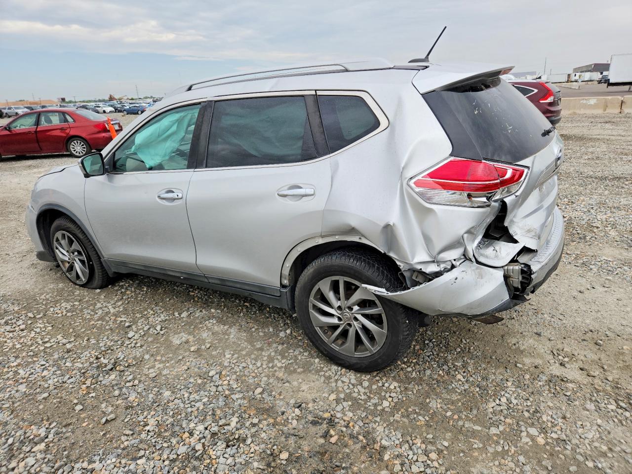 2015 Nissan Rogue Sl Silver vin: 5N1AT2MV9FC915400
