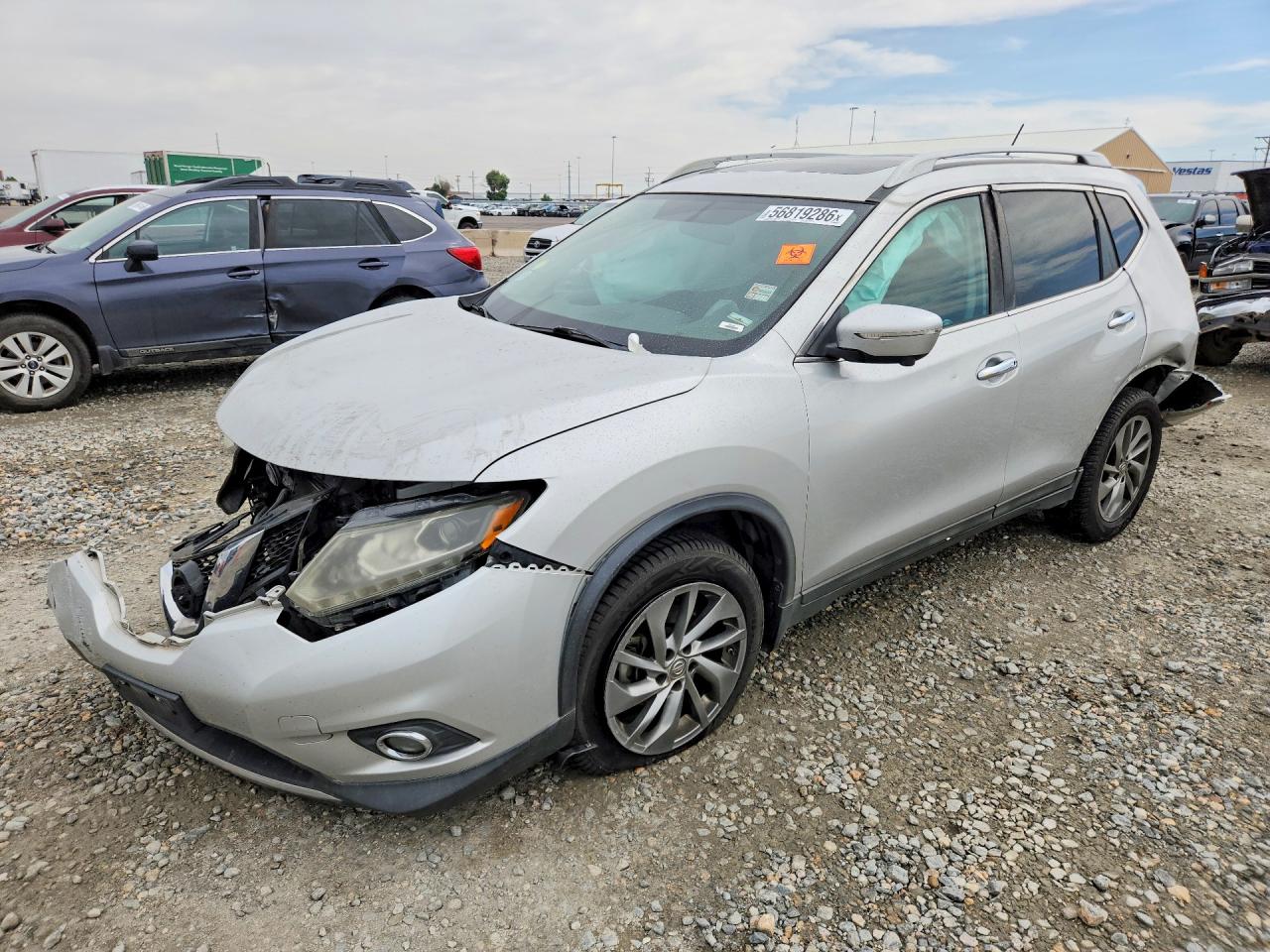 2015 Nissan Rogue Sl Silver vin: 5N1AT2MV9FC915400