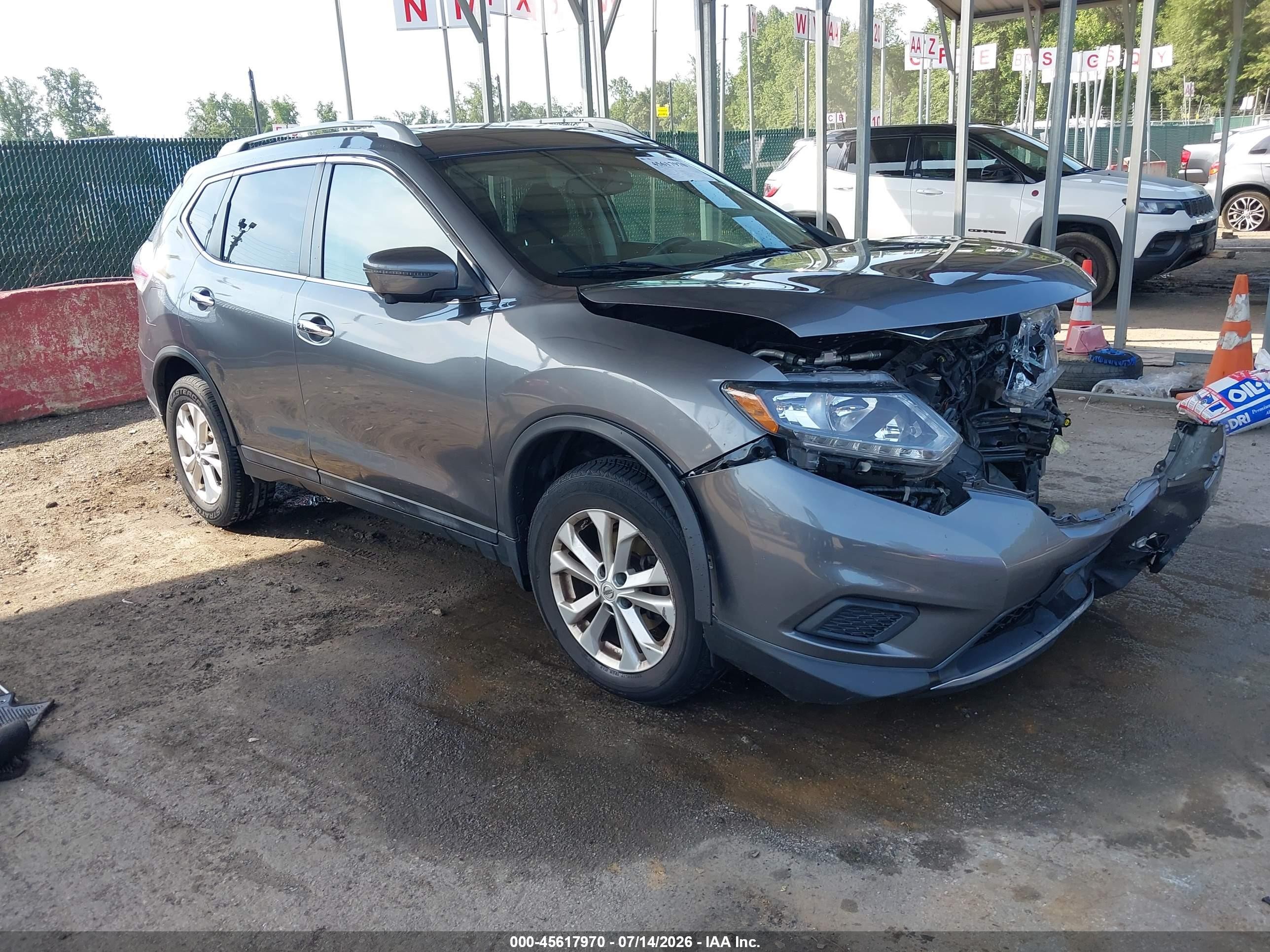 2016 Nissan Rogue Sv Gray vin: 5N1AT2MV9GC774216