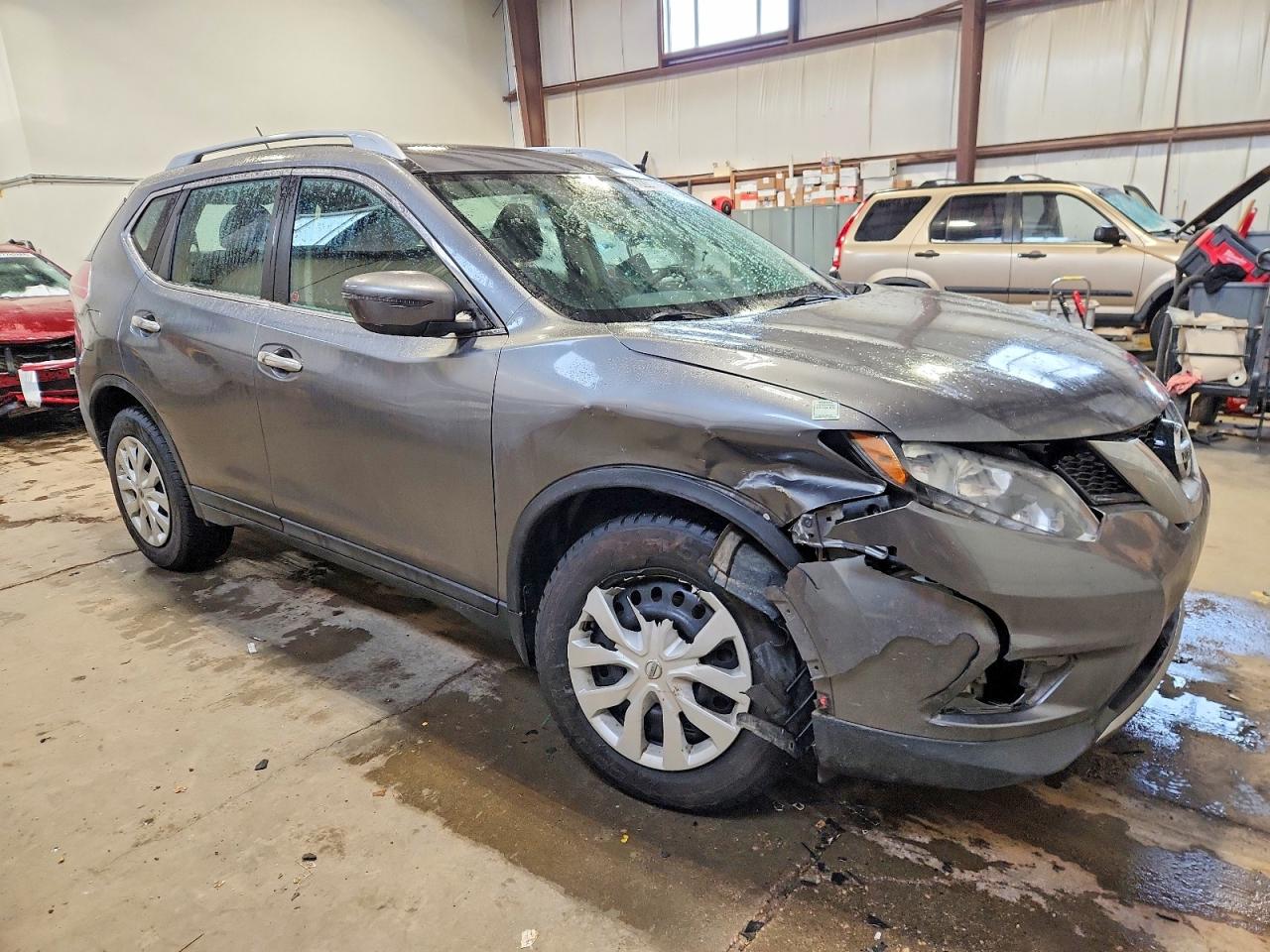 2016 Nissan Rogue S Gray vin: 5N1AT2MV9GC838478