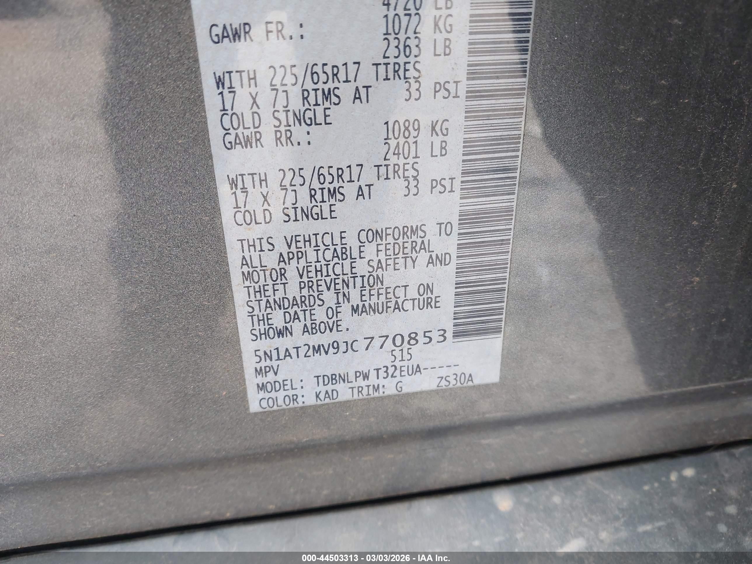 2018 Nissan Rogue S Gray vin: 5N1AT2MV9JC770853