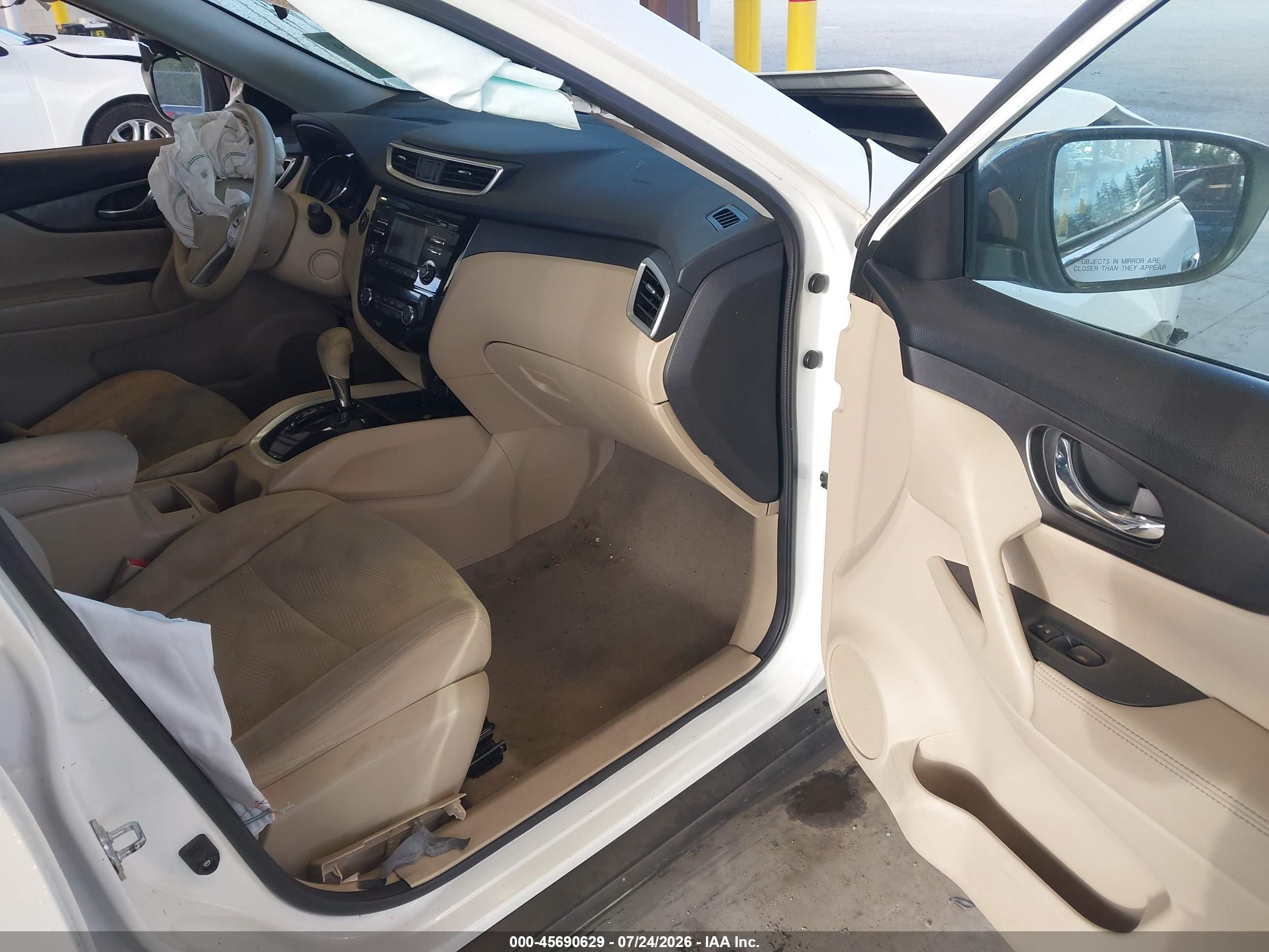 2014 Nissan Rogue Sv White vin: 5N1AT2MVXEC754747