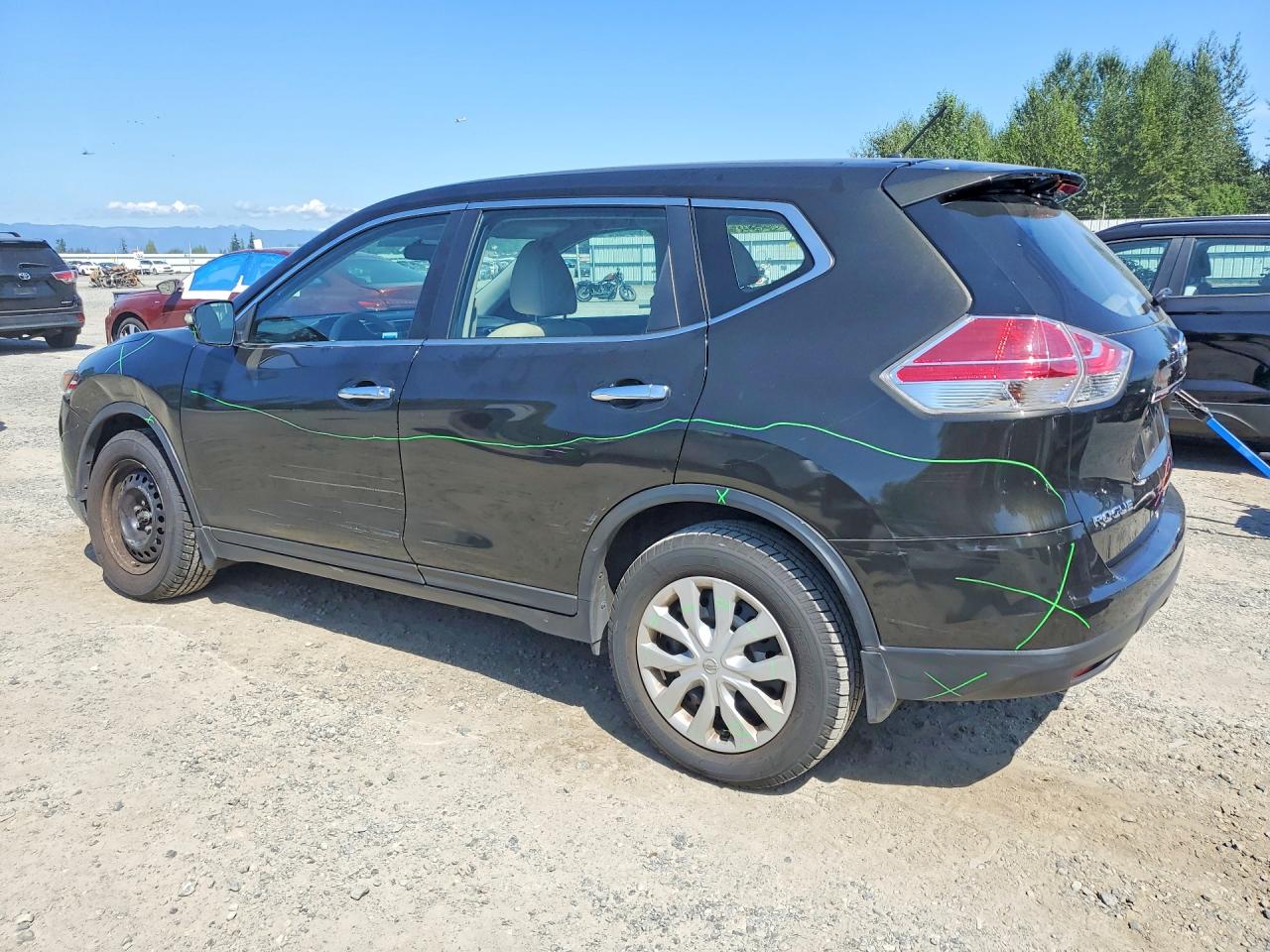 2014 Nissan Rogue S Черный vin: 5N1AT2MVXEC762167