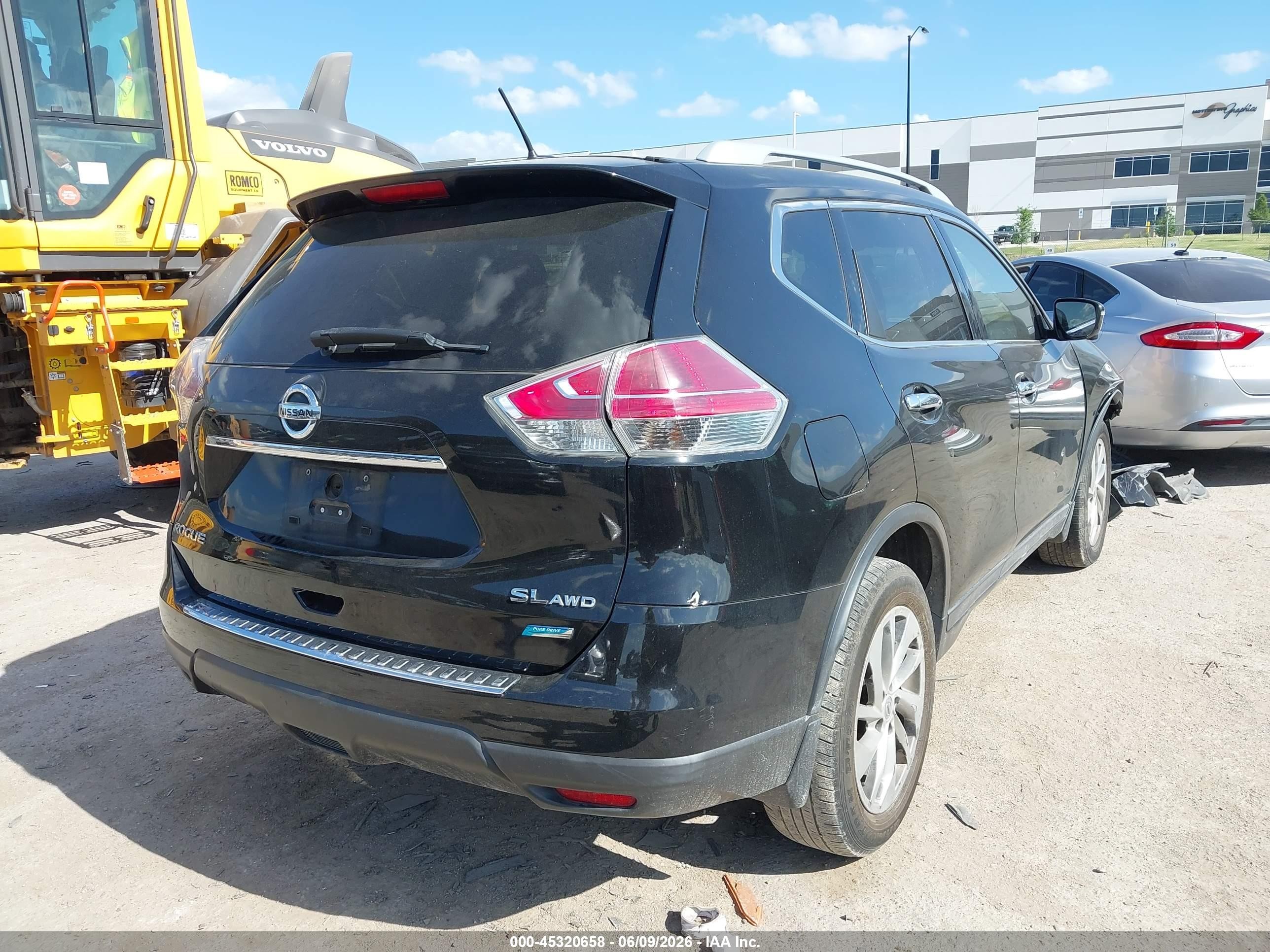 2014 Nissan Rogue Sl Black vin: 5N1AT2MVXEC764209