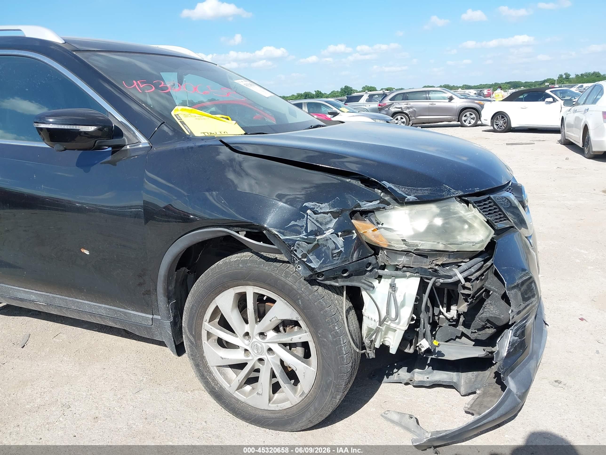 2014 Nissan Rogue Sl Black vin: 5N1AT2MVXEC764209