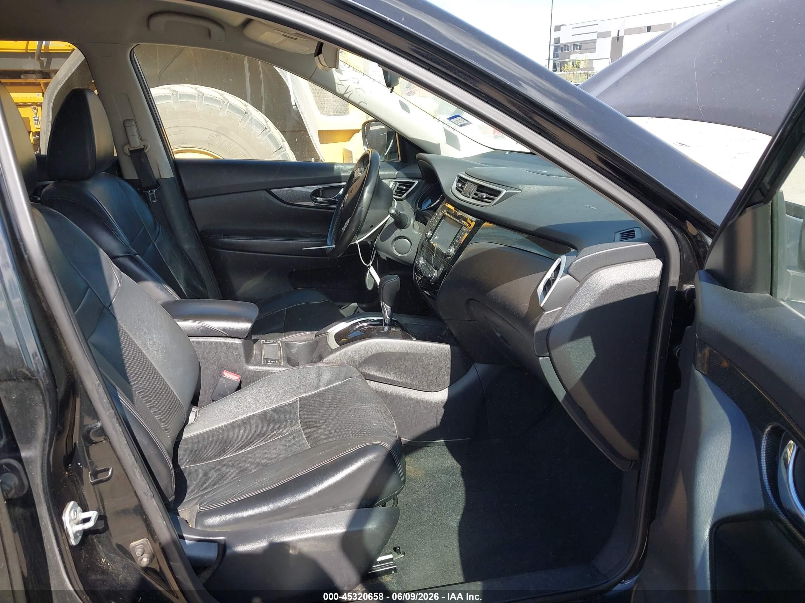 2014 Nissan Rogue Sl Black vin: 5N1AT2MVXEC764209