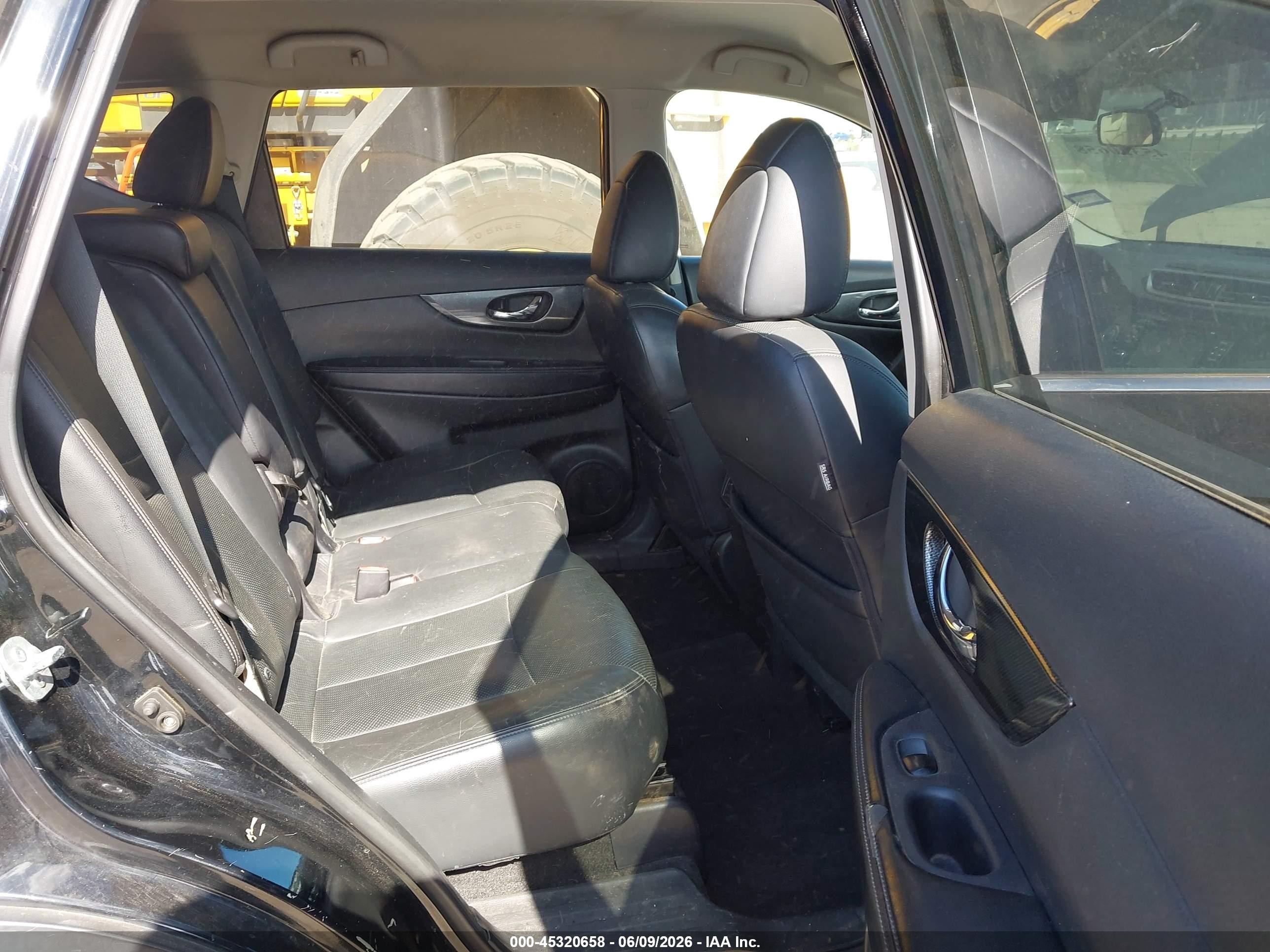 2014 Nissan Rogue Sl Black vin: 5N1AT2MVXEC764209