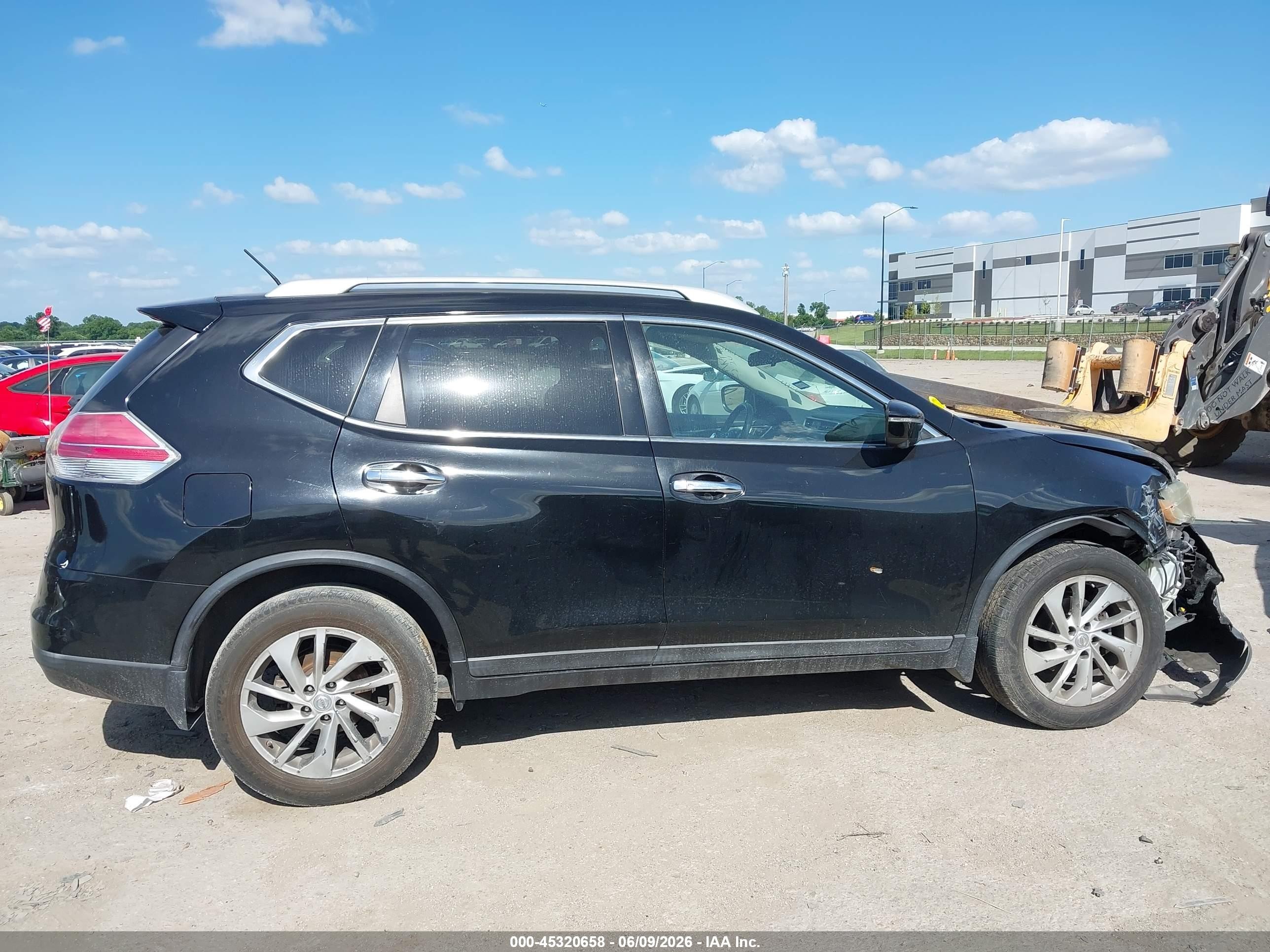2014 Nissan Rogue Sl Black vin: 5N1AT2MVXEC764209